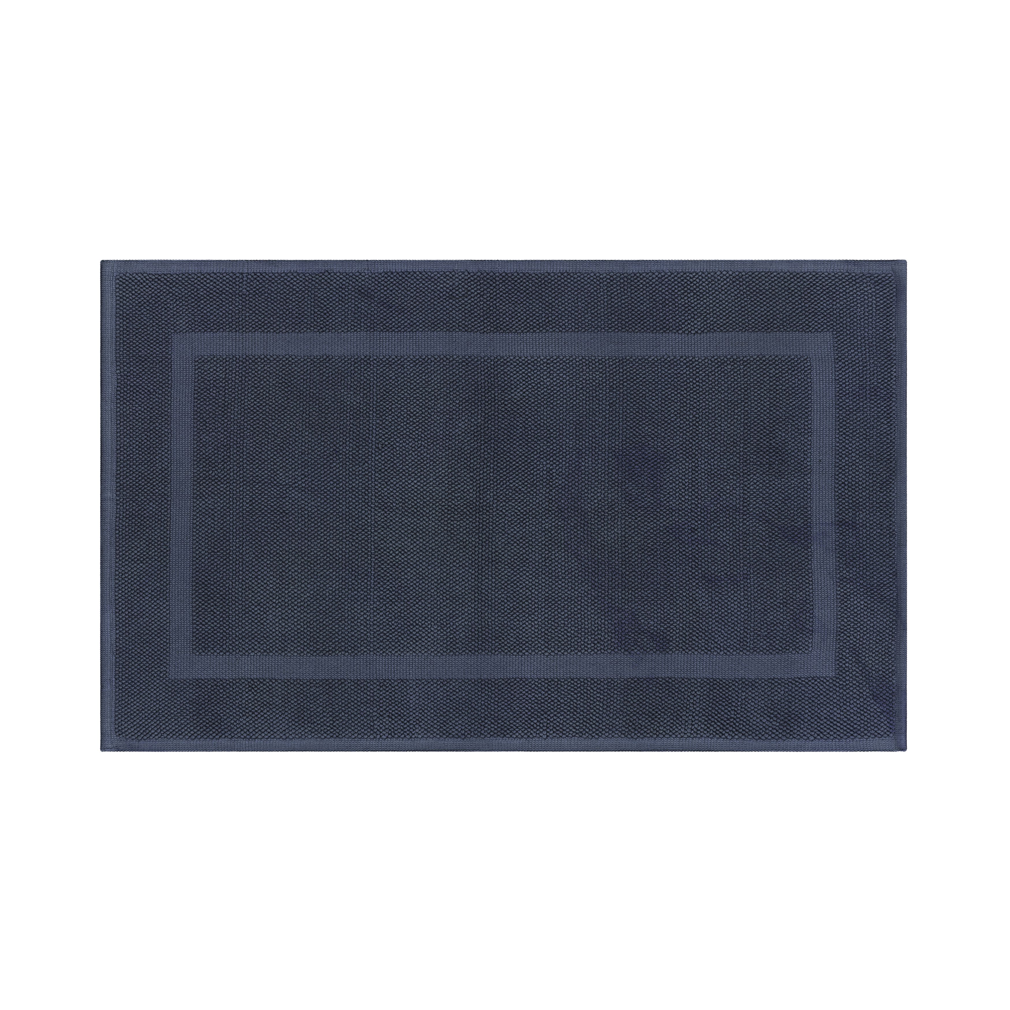 GoodHome Cellna Midnight blue Rectangular Bath mat (L)120cm (W)70cm