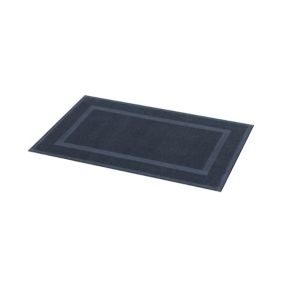 GoodHome Cellna Midnight blue Rectangular Bath mat (L)80cm (W)50cm