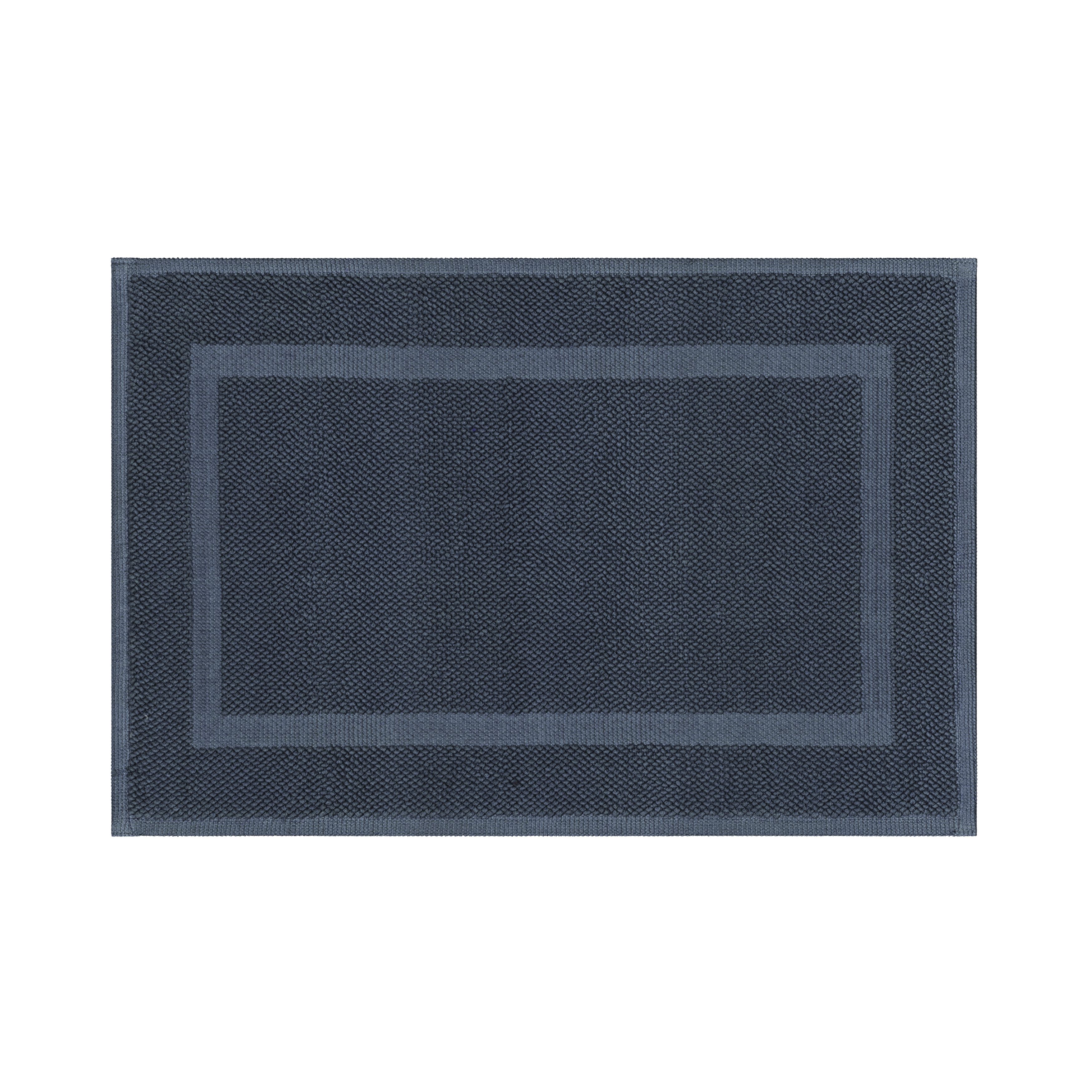 GoodHome Cellna Midnight blue Rectangular Bath mat (L)80cm (W)50cm