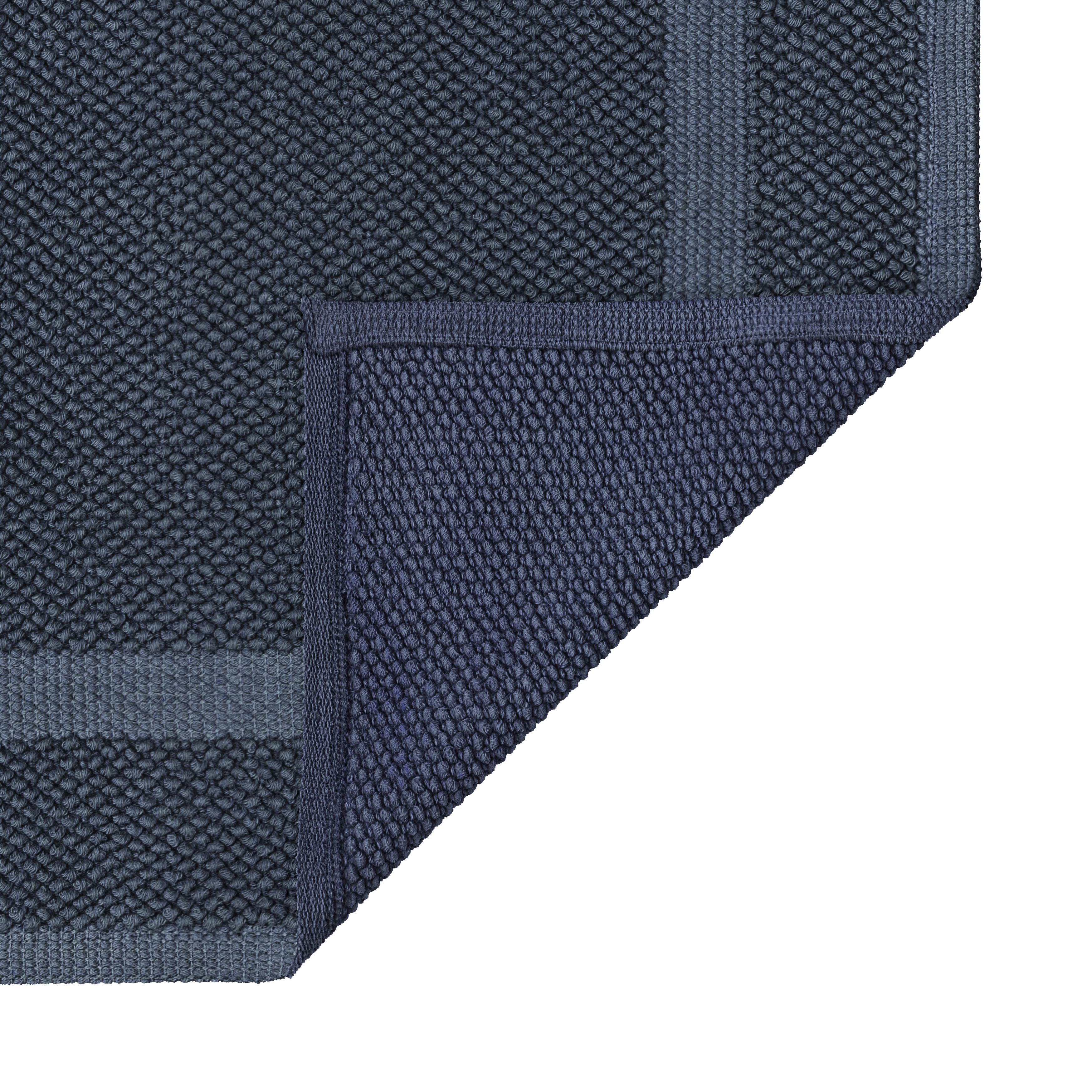 GoodHome Cellna Midnight blue Rectangular Bath mat (L)80cm (W)50cm
