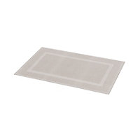 GoodHome Cellna Stone grey Rectangular Bath mat (L)80cm (W)50cm