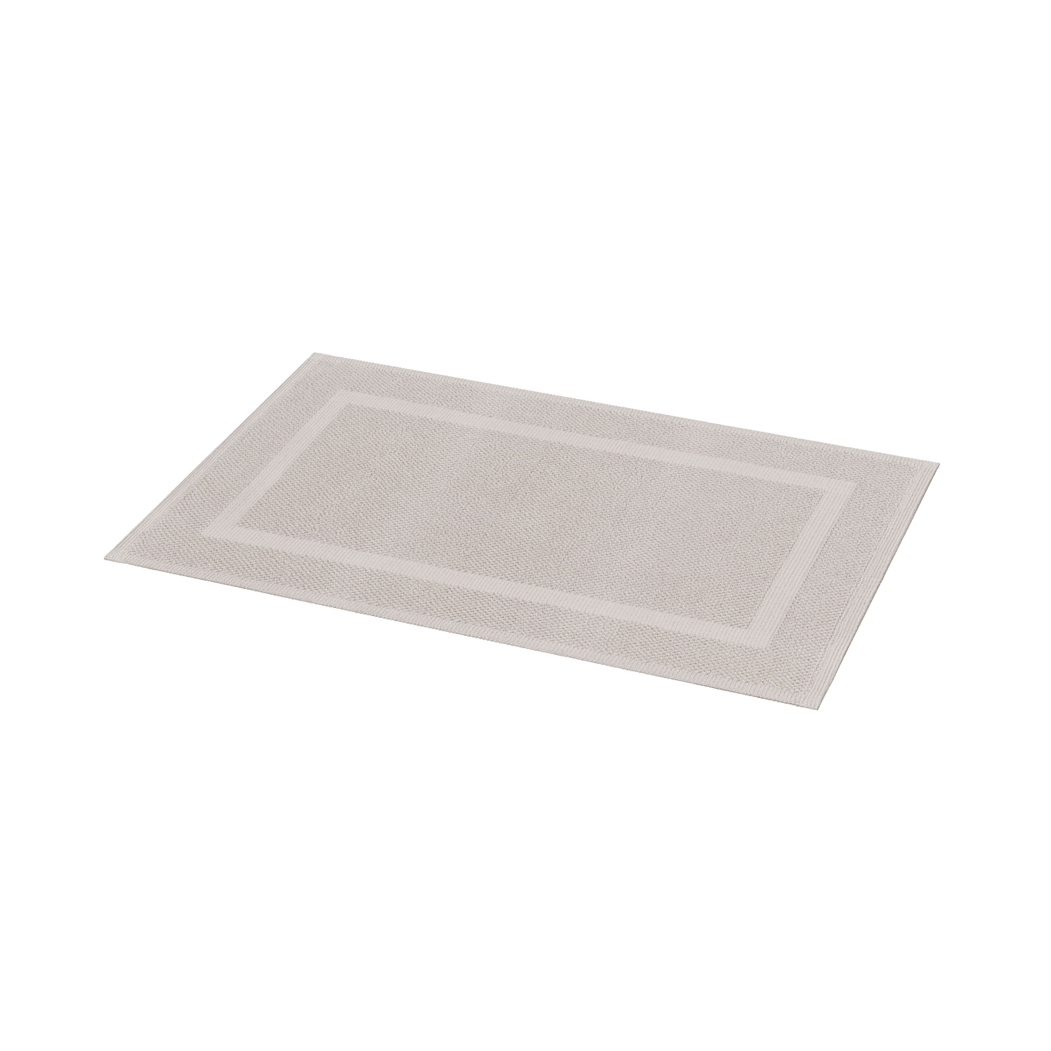 GoodHome Cellna Stone grey Rectangular Bath mat (L)80cm (W)50cm