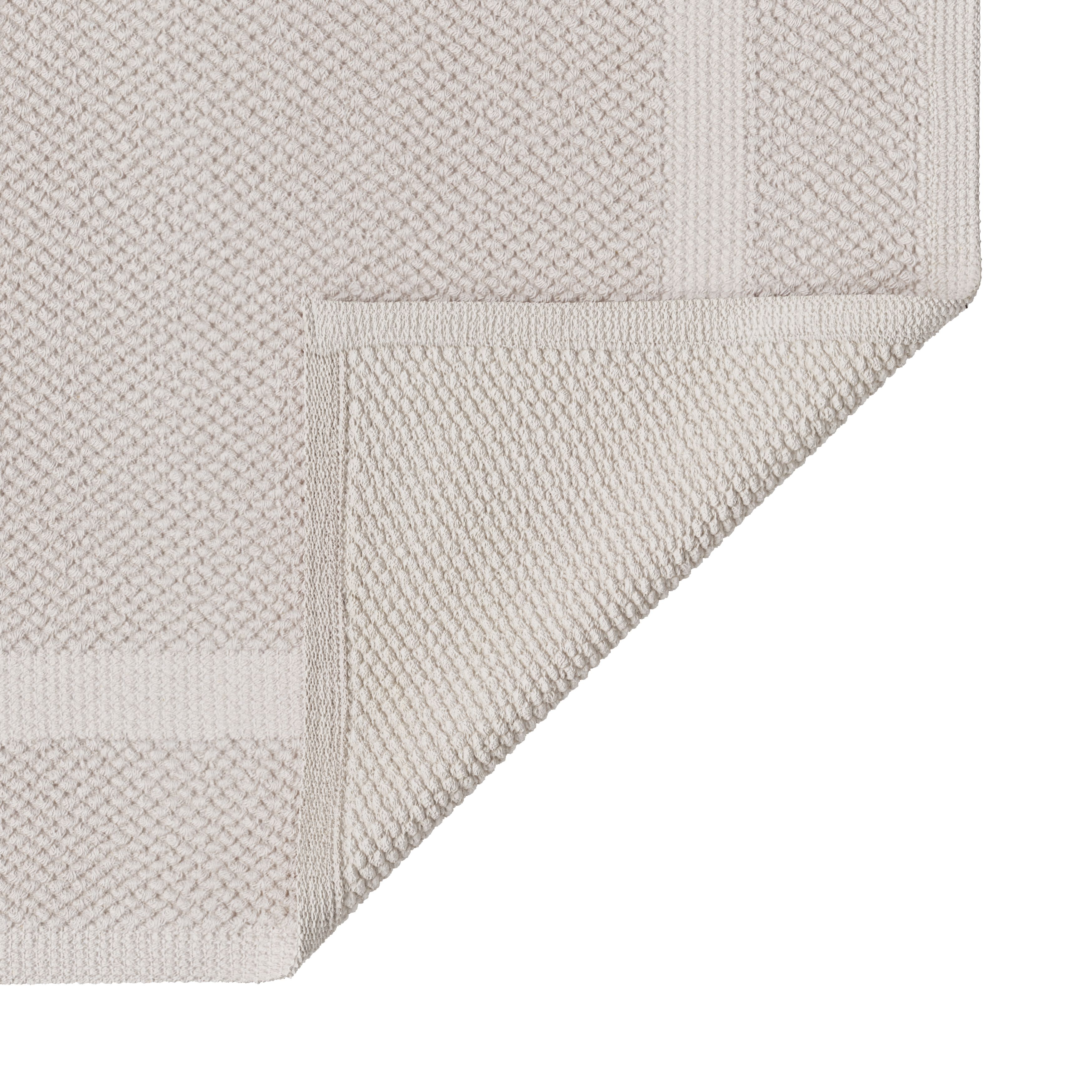 GoodHome Cellna Stone grey Rectangular Bath mat (L)80cm (W)50cm