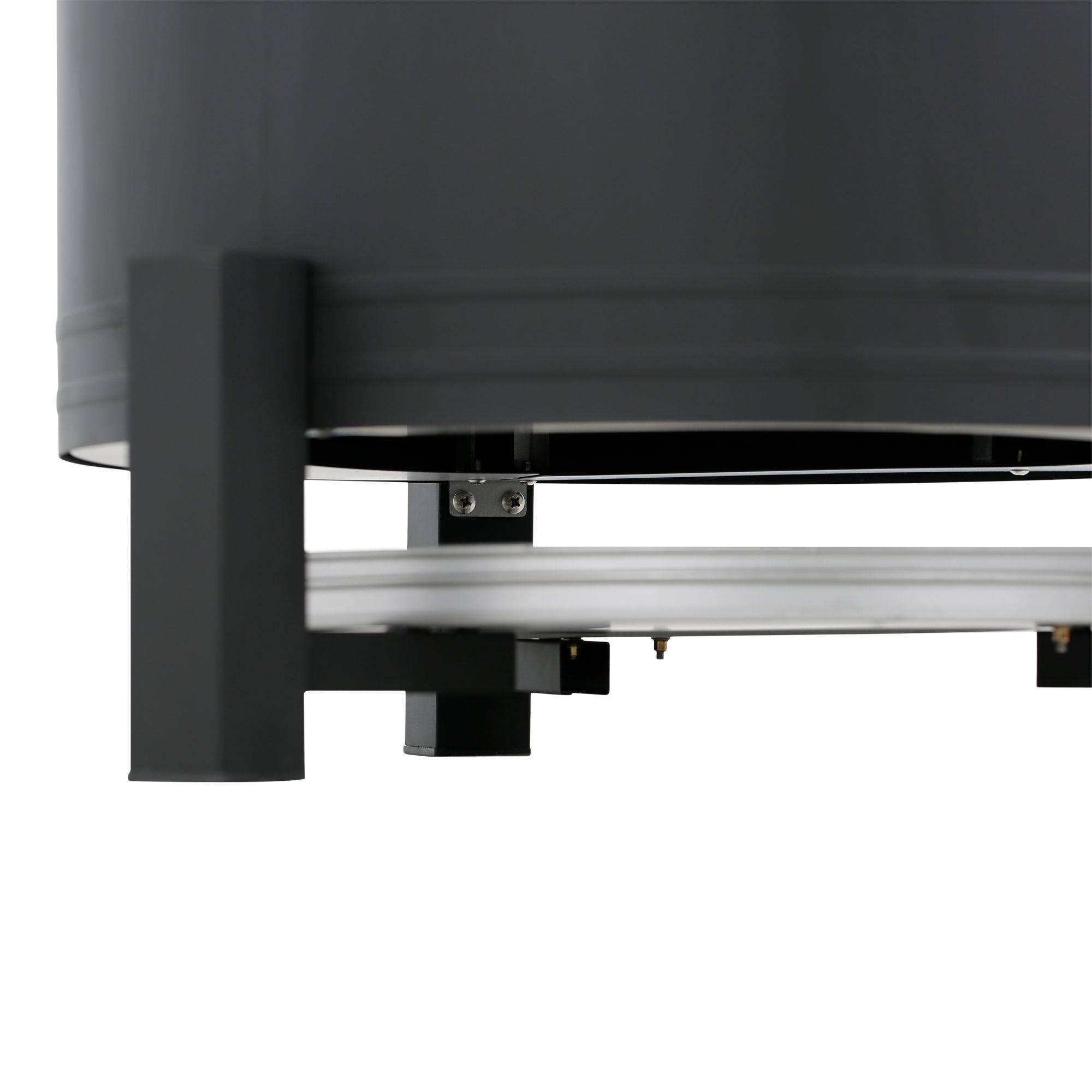 GoodHome Celsian Steel Matt Black Round Firepit