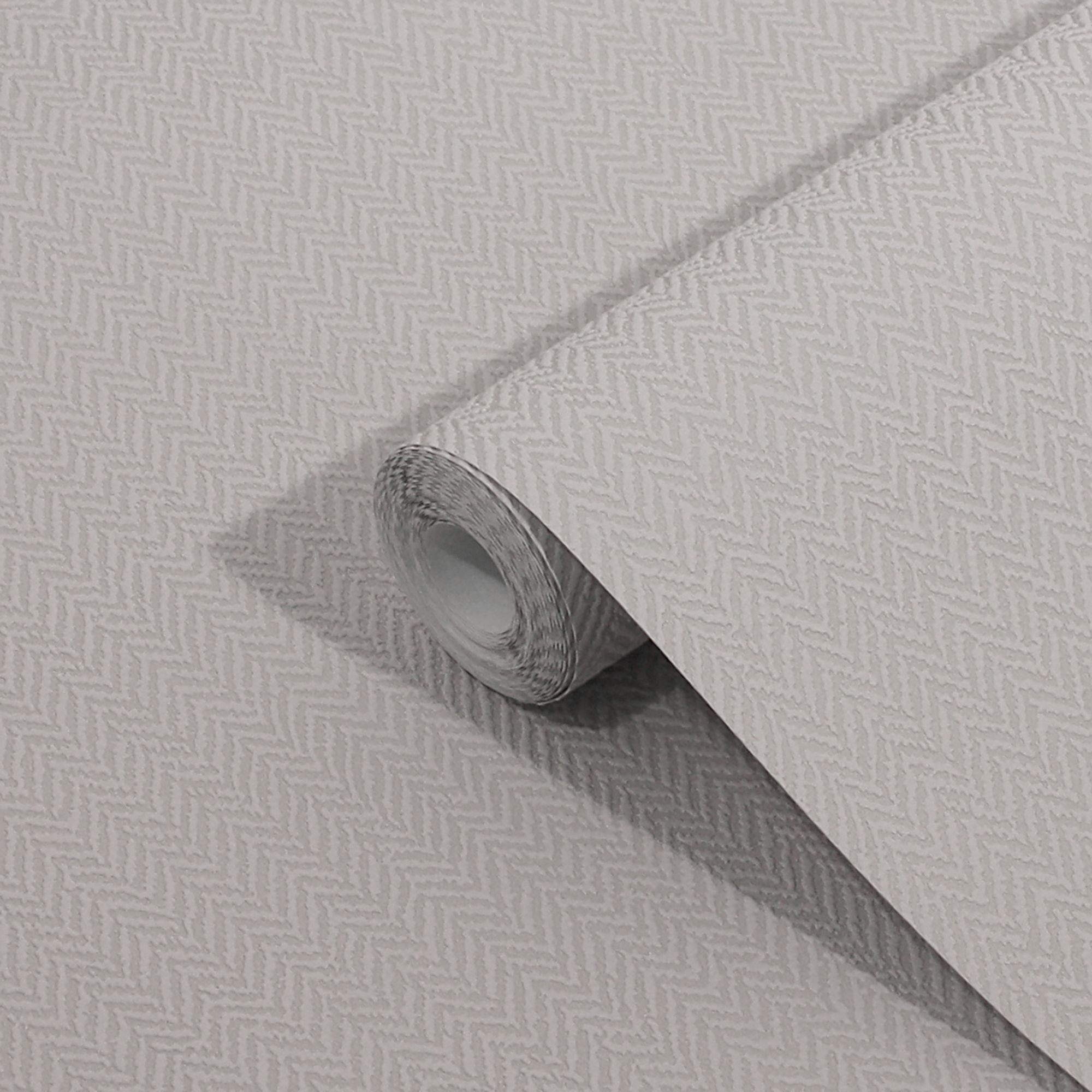 GoodHome Cernon Beige Herringbone Textured Wallpaper DIY at B&Q