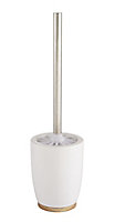 GoodHome Cervia White Ceramic, polypropylene (PP) & stainless steel Toilet brush & holder