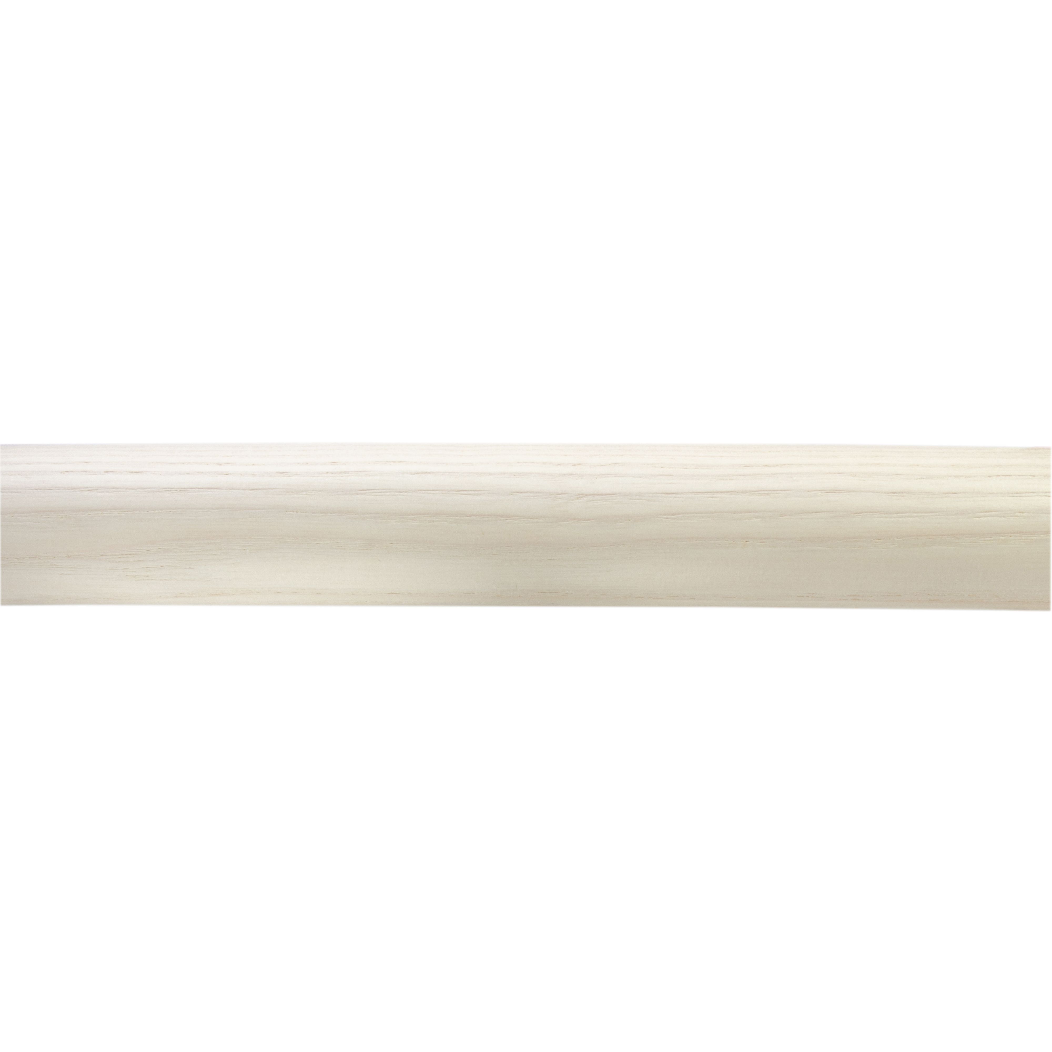 GoodHome Chalki Matt White Oak effect Curtain pole, (L)2m (Dia)28mm
