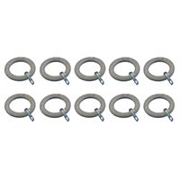GoodHome Chalki White Curtain ring (Dia)28mm, Pack of 10