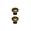 GoodHome Chervil Antique brass effect Kitchen cabinets Pull handle (L)3.2cm, Pack of 2