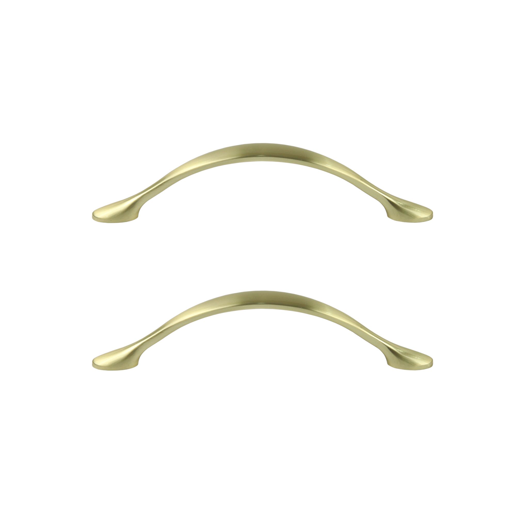 GoodHome Chervil Brass effect Kitchen cabinets Handle (L)15.86cm, Pack of 2