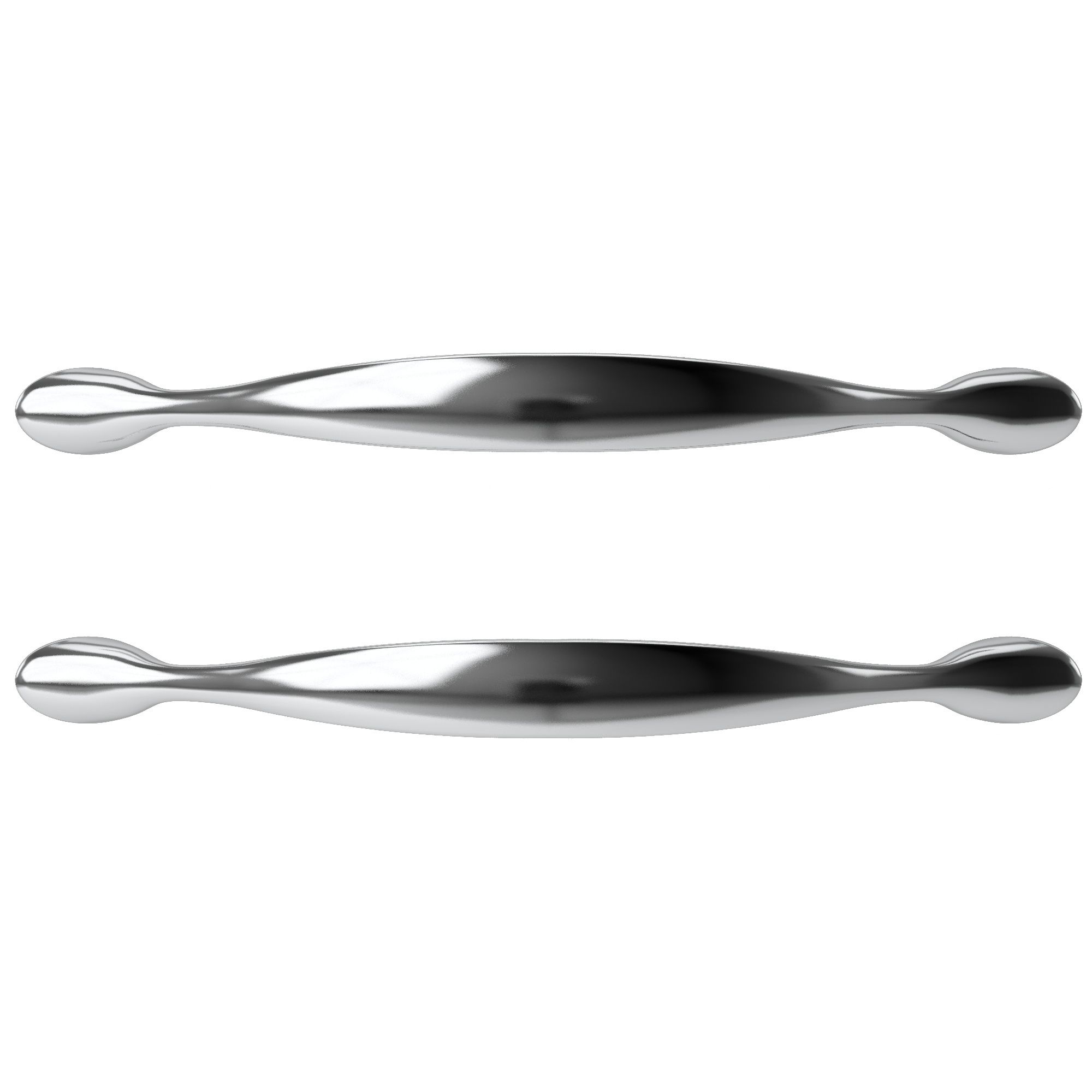 GoodHome Chervil Chrome effect Kitchen cabinets Bow Pull Handle (L)15 ...