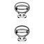 GoodHome Chervil Chrome effect Kitchen cabinets Handle (L)3.2cm, Pack of 2