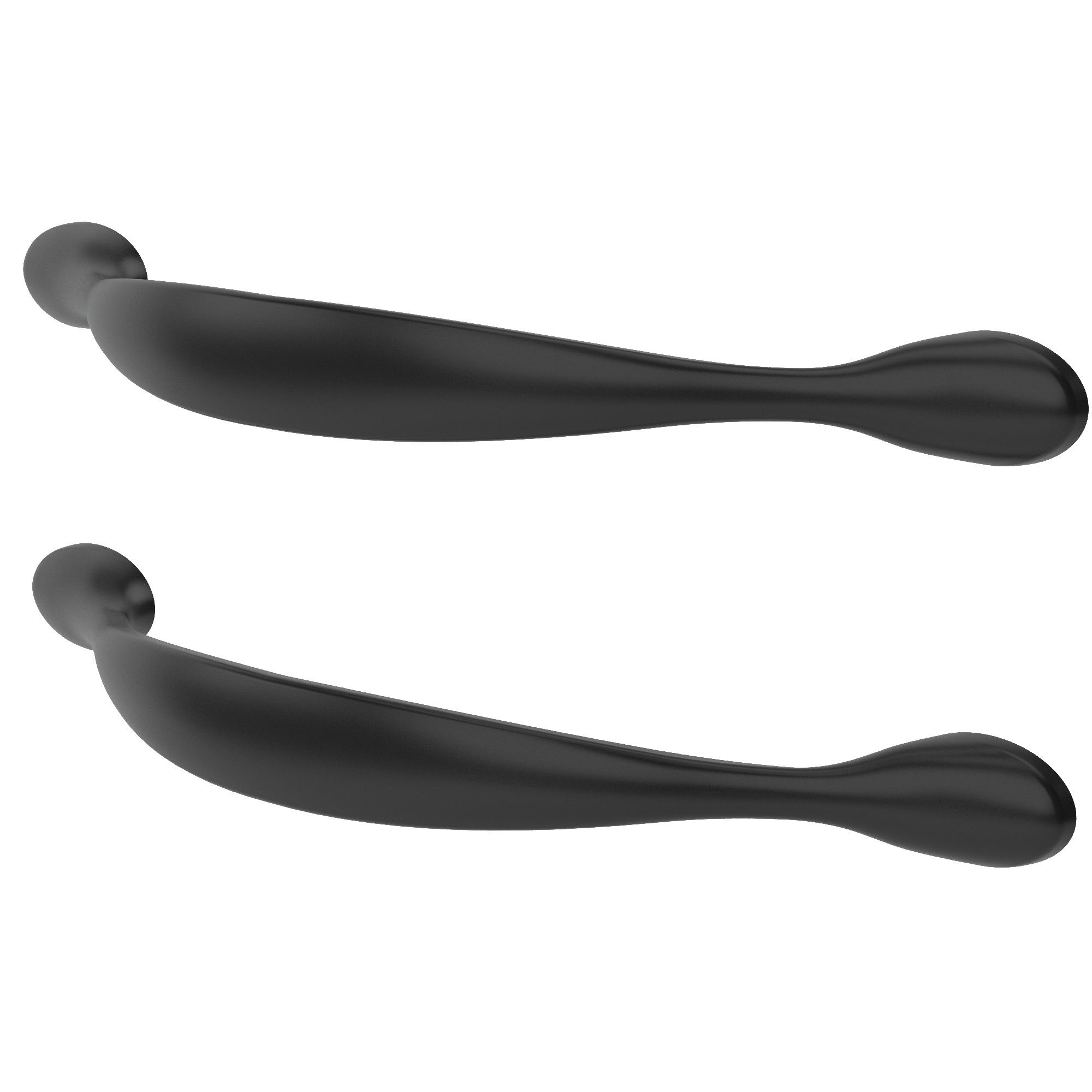 GoodHome Chervil Matt Black Kitchen cabinets Bow Pull Handle (L)15.86cm (D)35mm, Pack of 2