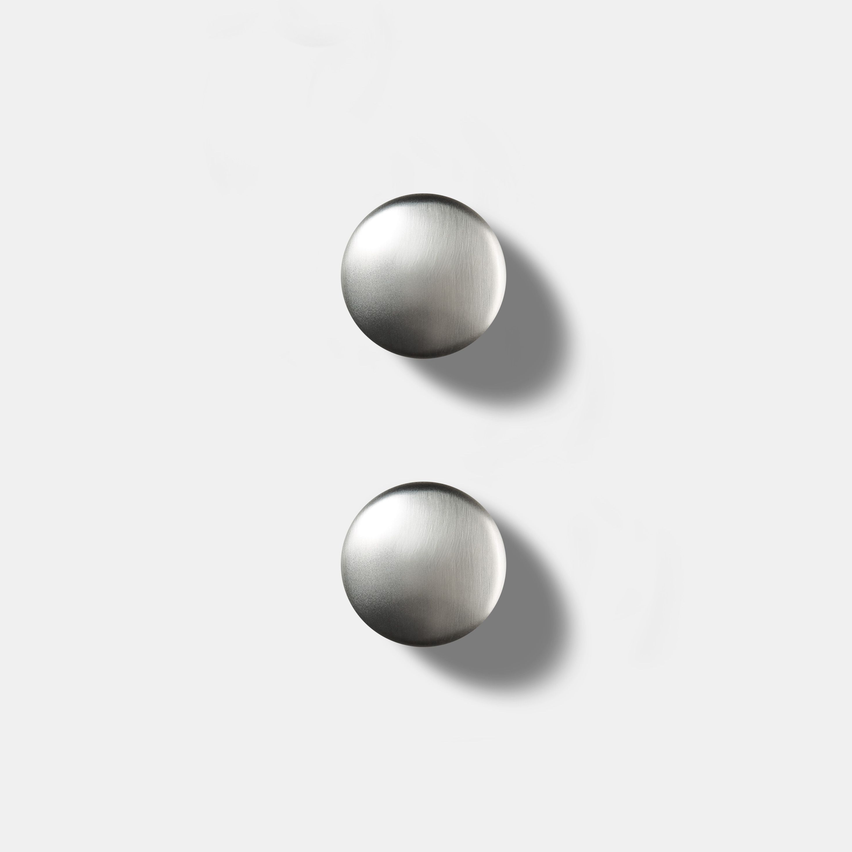 GoodHome Chervil Nickel effect Kitchen cabinets Round Pull Handle, (L)32mm x (D)31mm, Pack of 2