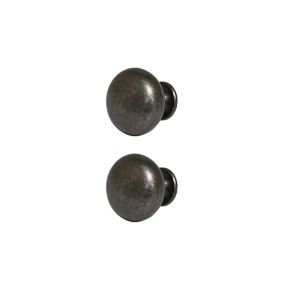 GoodHome Chervil Satin Pewter effect Kitchen cabinets Pull handle (L)3.2cm, Pack of 2