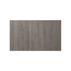 GoodHome Chia Grey oak effect slab Drawer front, bridging door & bi fold door, (W)600mm (H)356mm (T)18mm