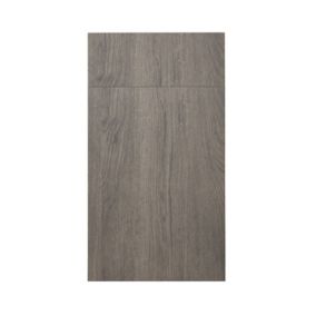 GoodHome Chia Grey oak effect slab Drawerline door & drawer front, (W)400mm