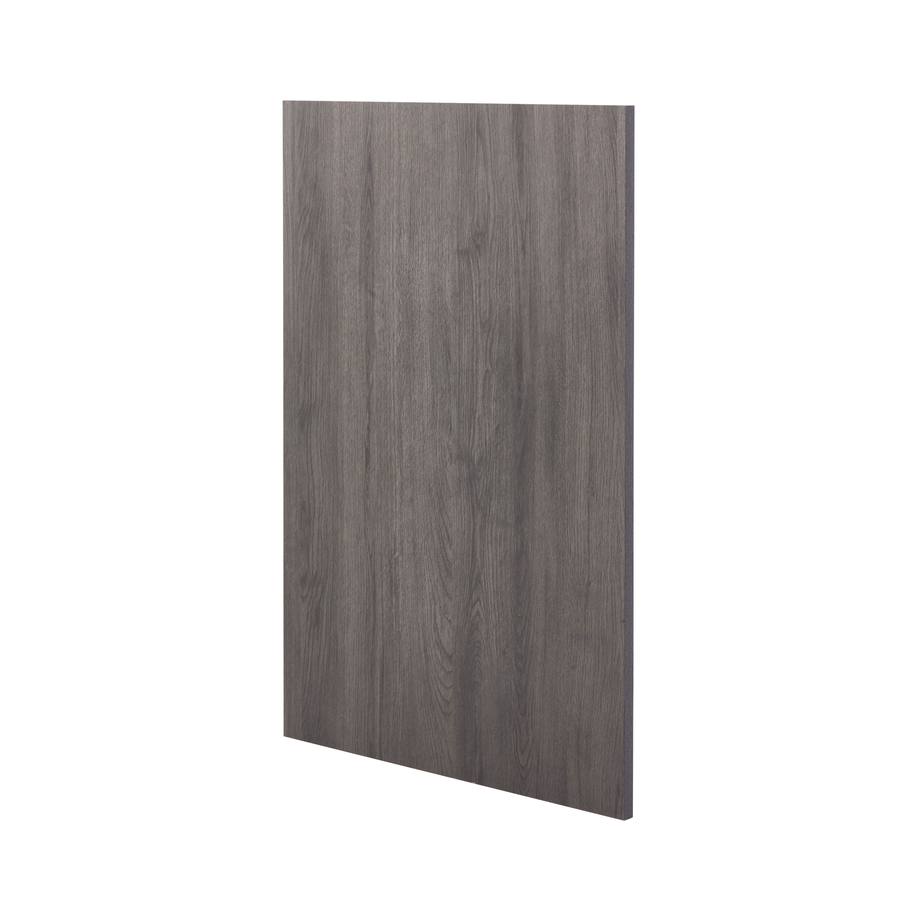 GoodHome Chia Grey oak effect slab Standard End support panel (H)870mm (W)590mm
