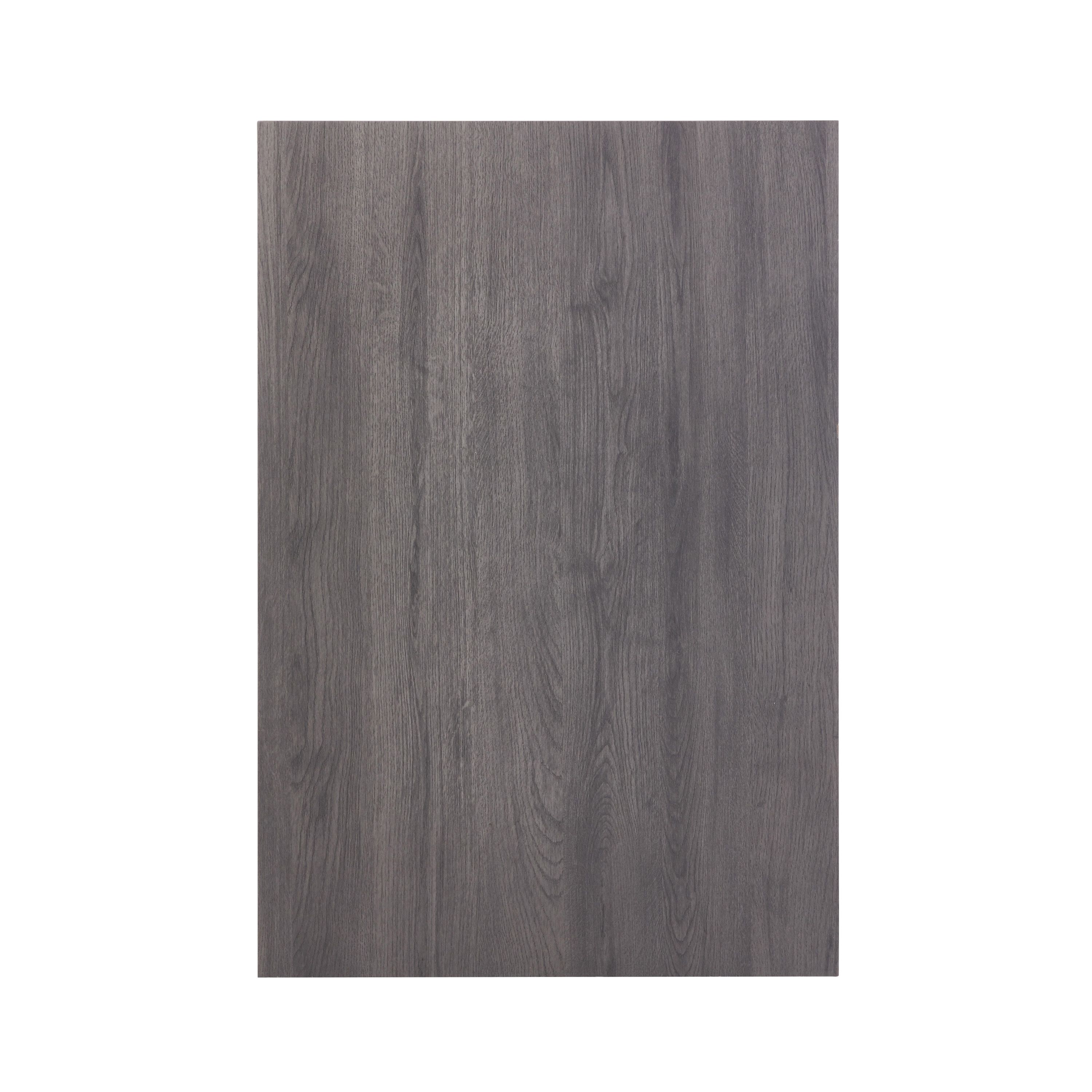 GoodHome Chia Grey oak effect slab Standard End support panel (H)870mm (W)590mm