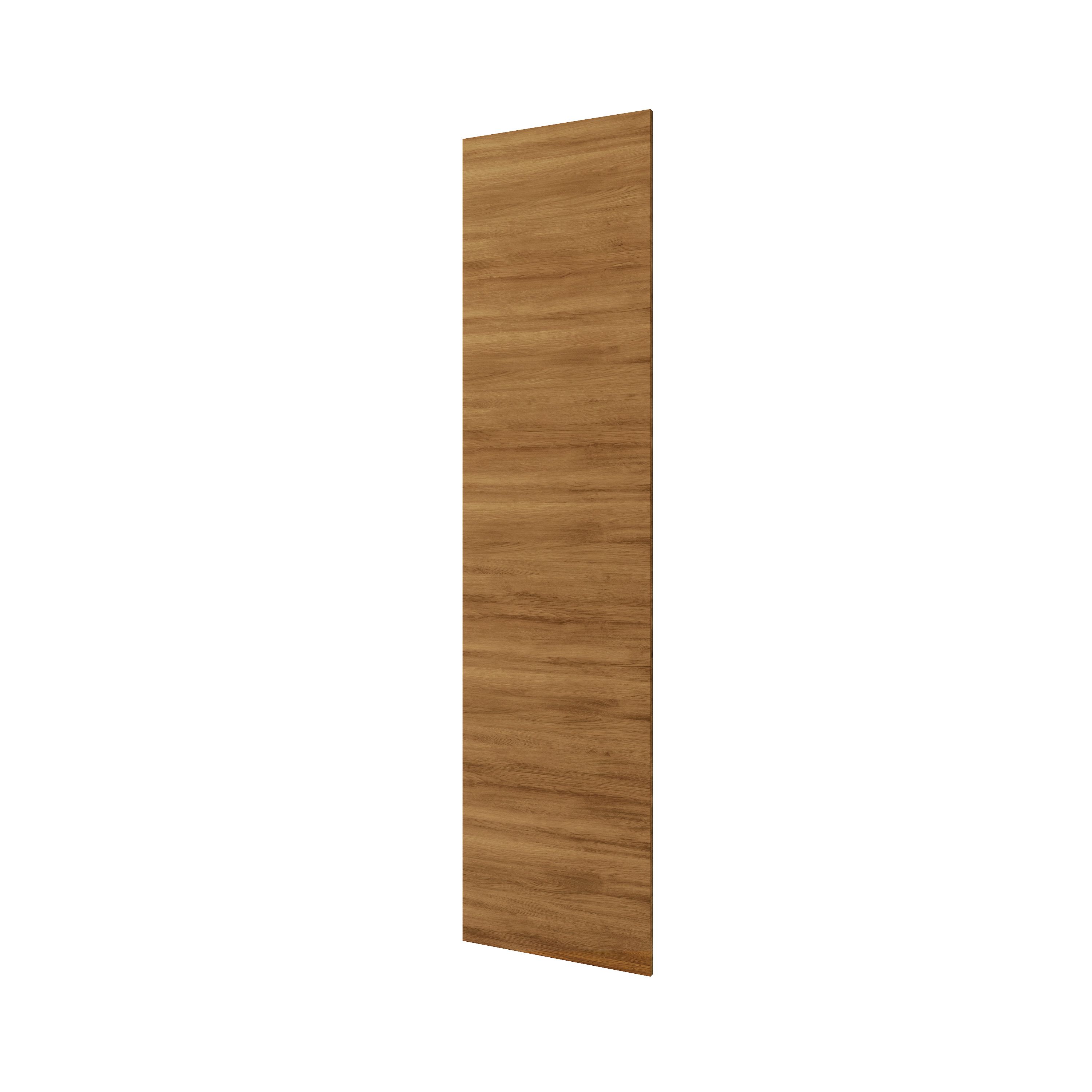 GoodHome Chia Horizontal woodgrain effect slab Standard End panel (H)2400mm (W)610mm