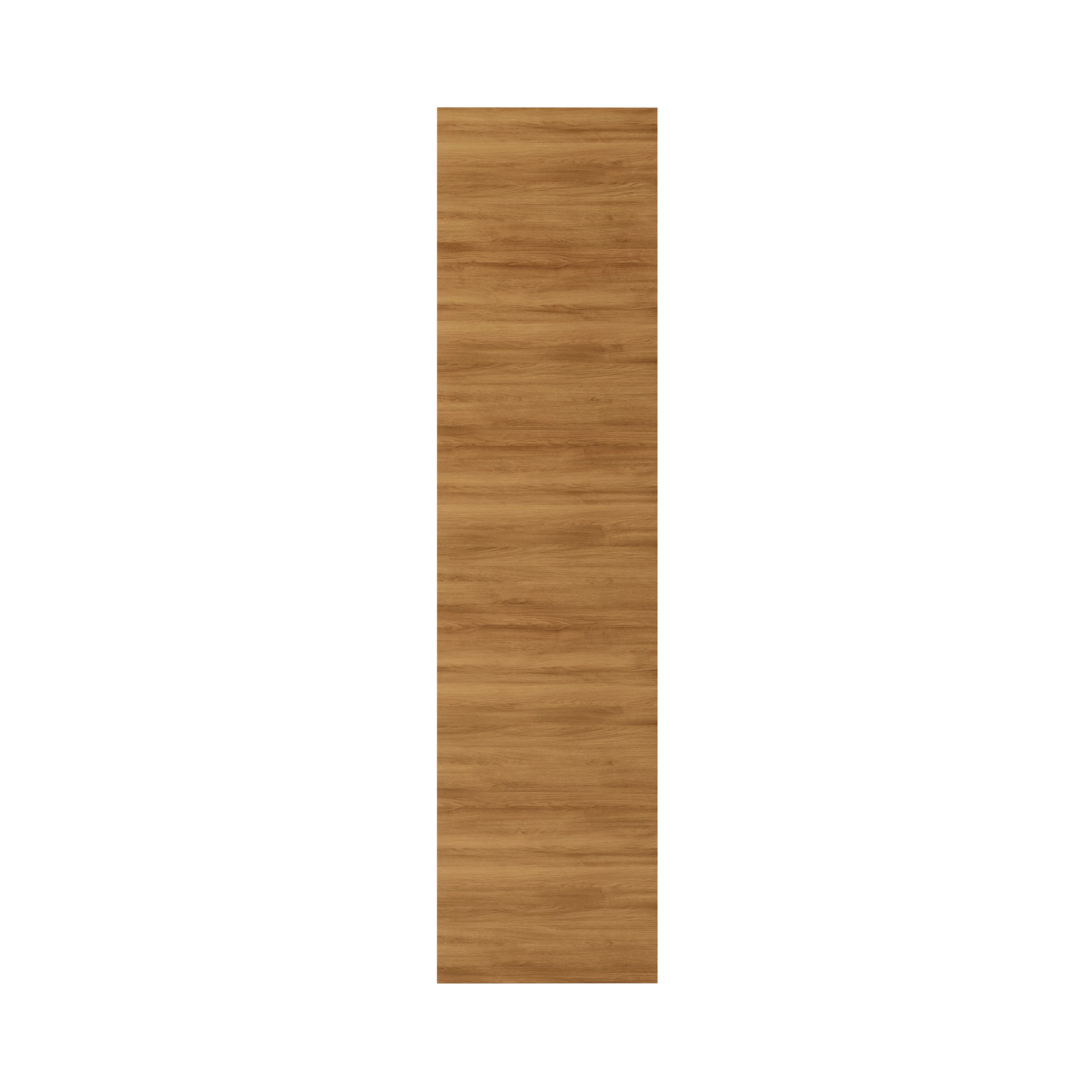 GoodHome Chia Horizontal woodgrain effect slab Standard End panel (H)2400mm (W)610mm