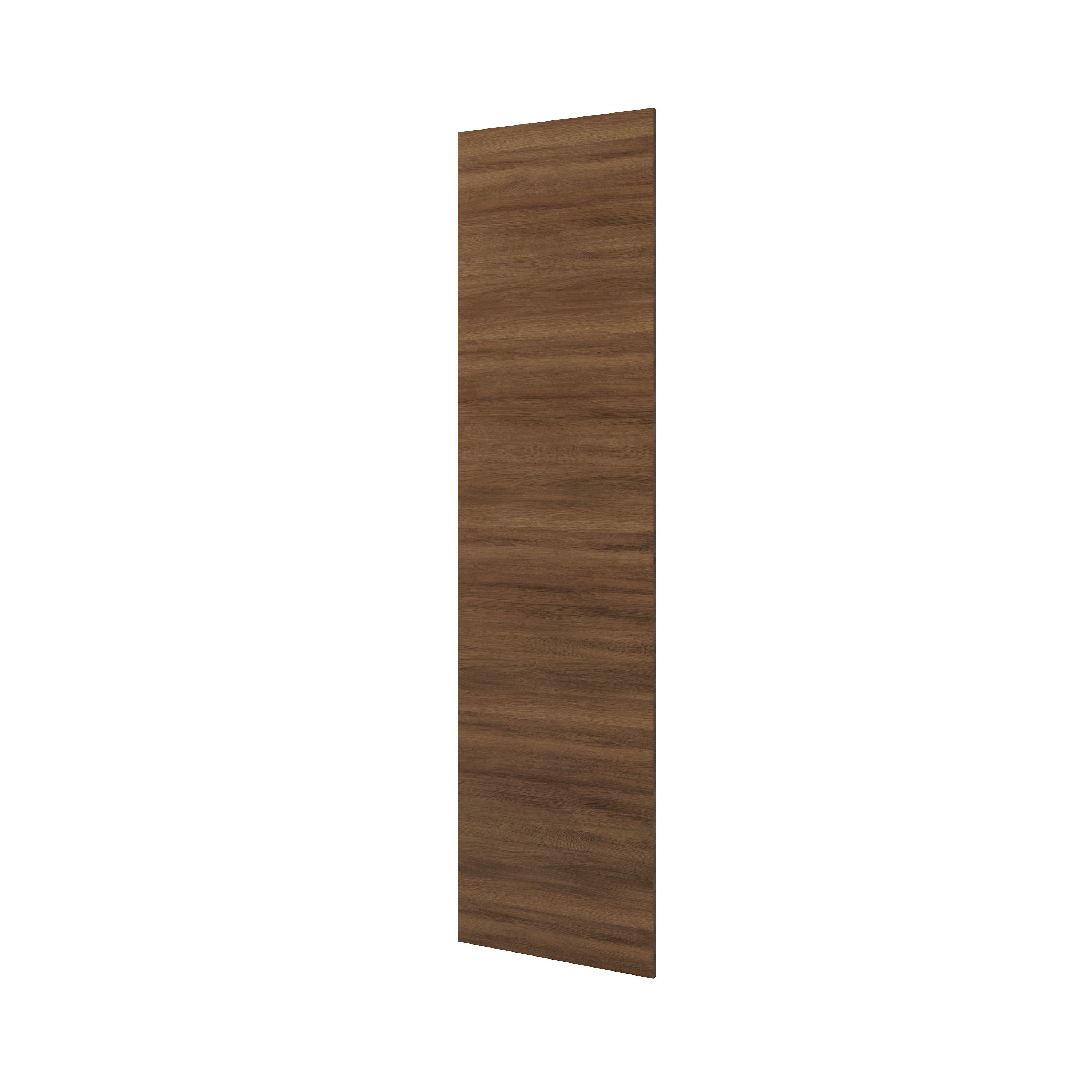 GoodHome Chia Horizontal woodgrain effect slab Tall End panel (H)2190mm (W)570mm, Pair