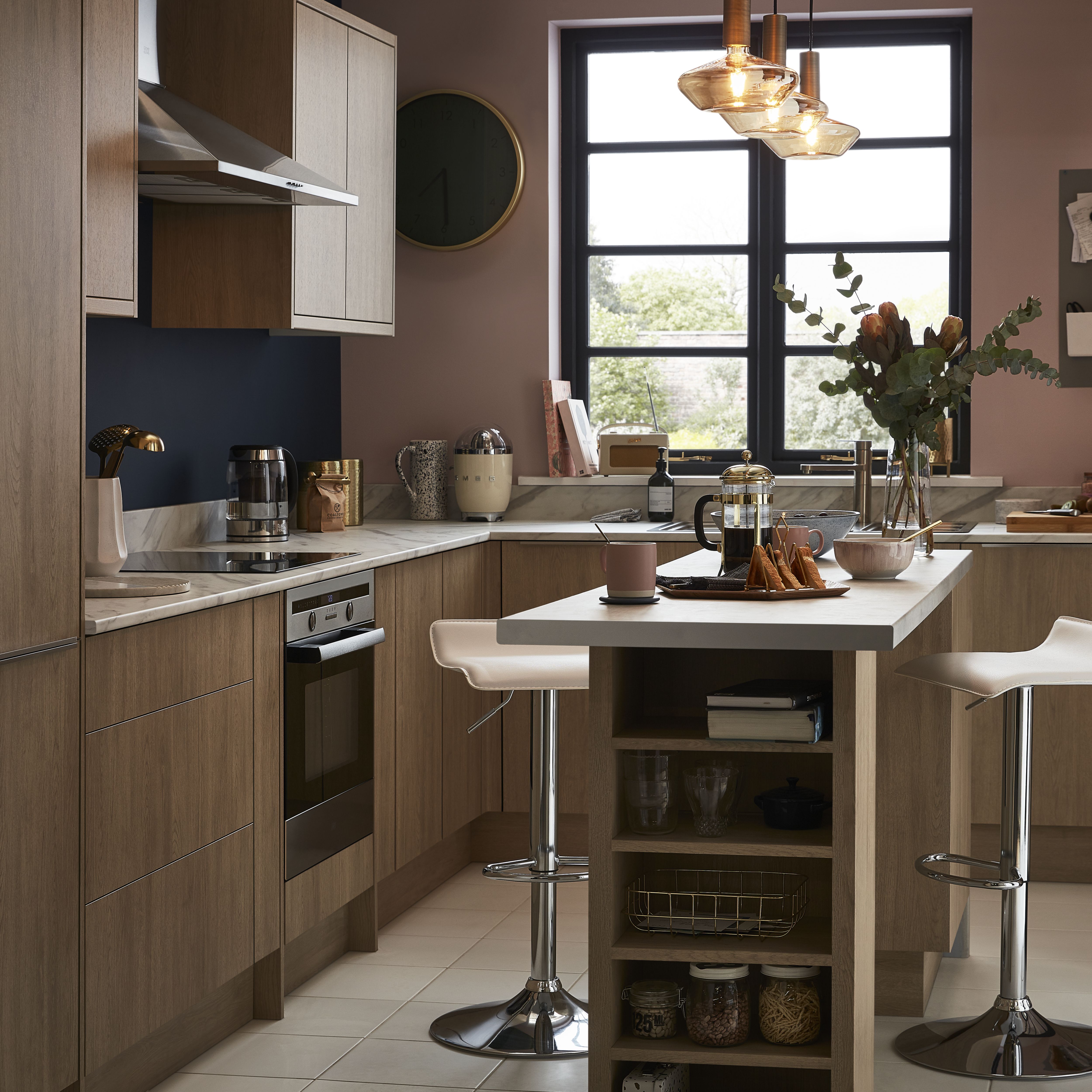 GoodHome Chia Light oak effect slab Standard Appliance Filler panel (H)58mm (W)597mm