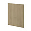 GoodHome Chia Light oak effect slab Standard End panel (H)720mm (W)570mm
