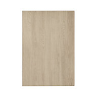 GoodHome Chia Light oak effect slab Standard End support panel (H)870mm (W)590mm