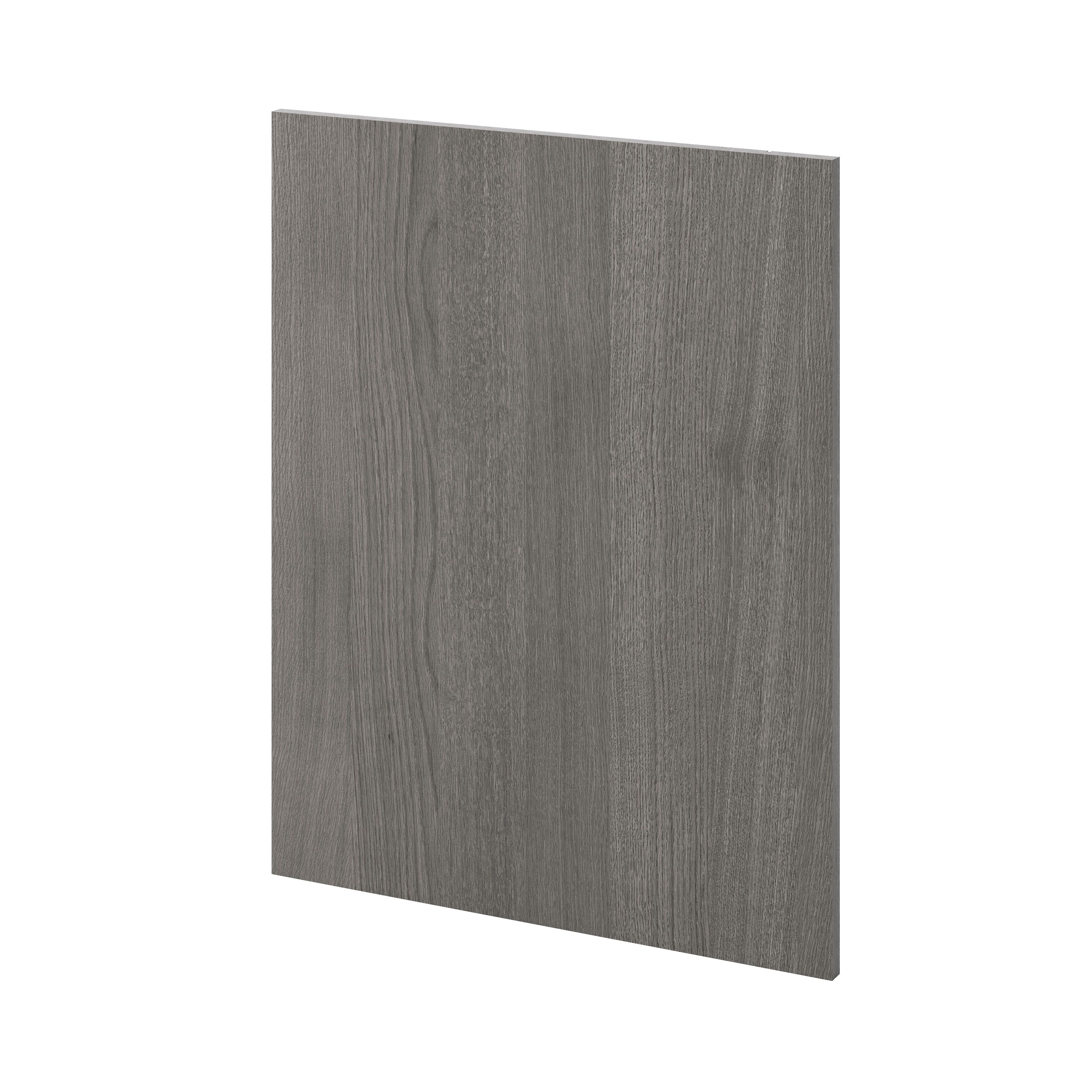 GoodHome Chia Matt grey oak effect Grey oak effect slab Standard End panel (H)720mm (W)570mm