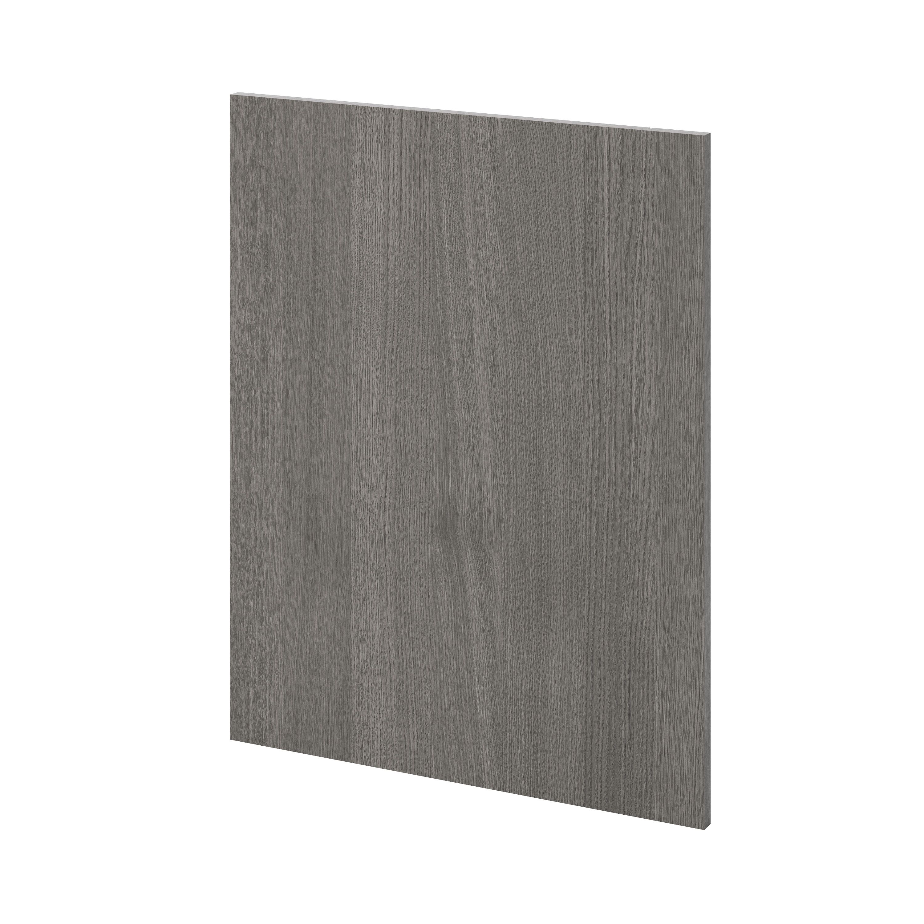 GoodHome Chia Matt grey oak effect Grey oak effect slab Standard End panel (H)720mm (W)570mm