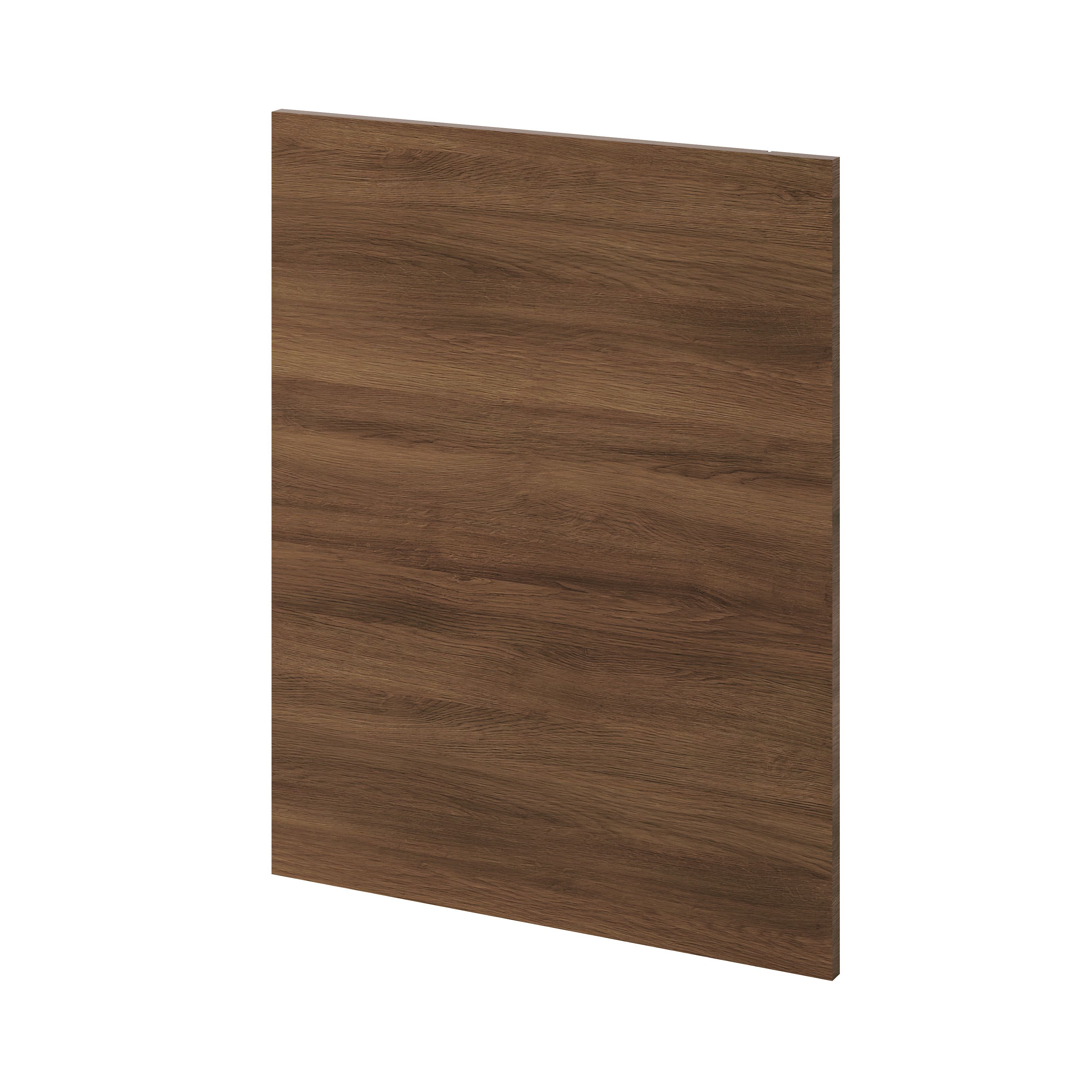GoodHome Chia Matt horizontal woodgrain effect Horizontal woodgrain effect slab Standard End panel (H)720mm (W)570mm