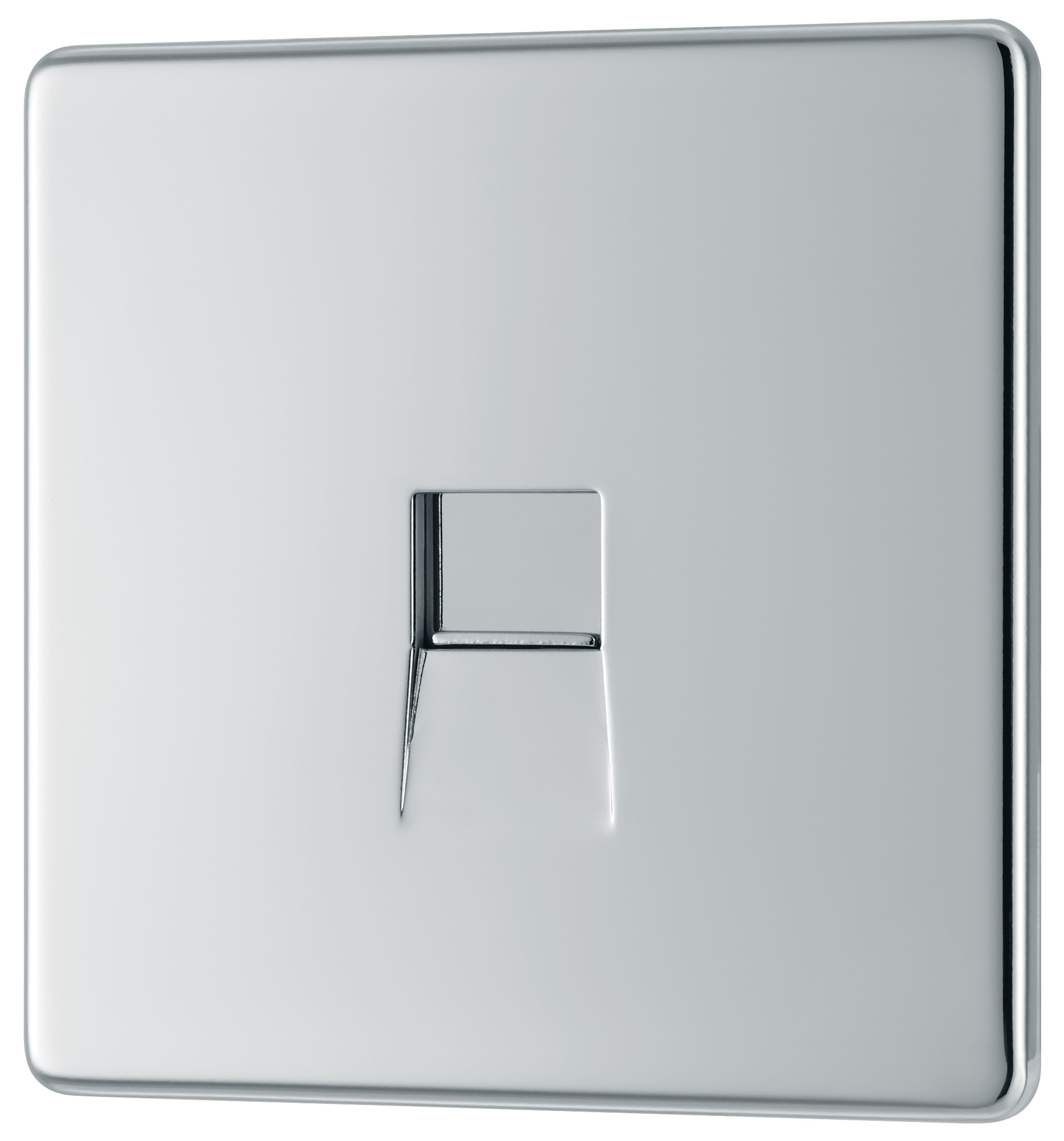 GoodHome Chrome 1 gang Screwless Master telephone socket | DIY at B&Q