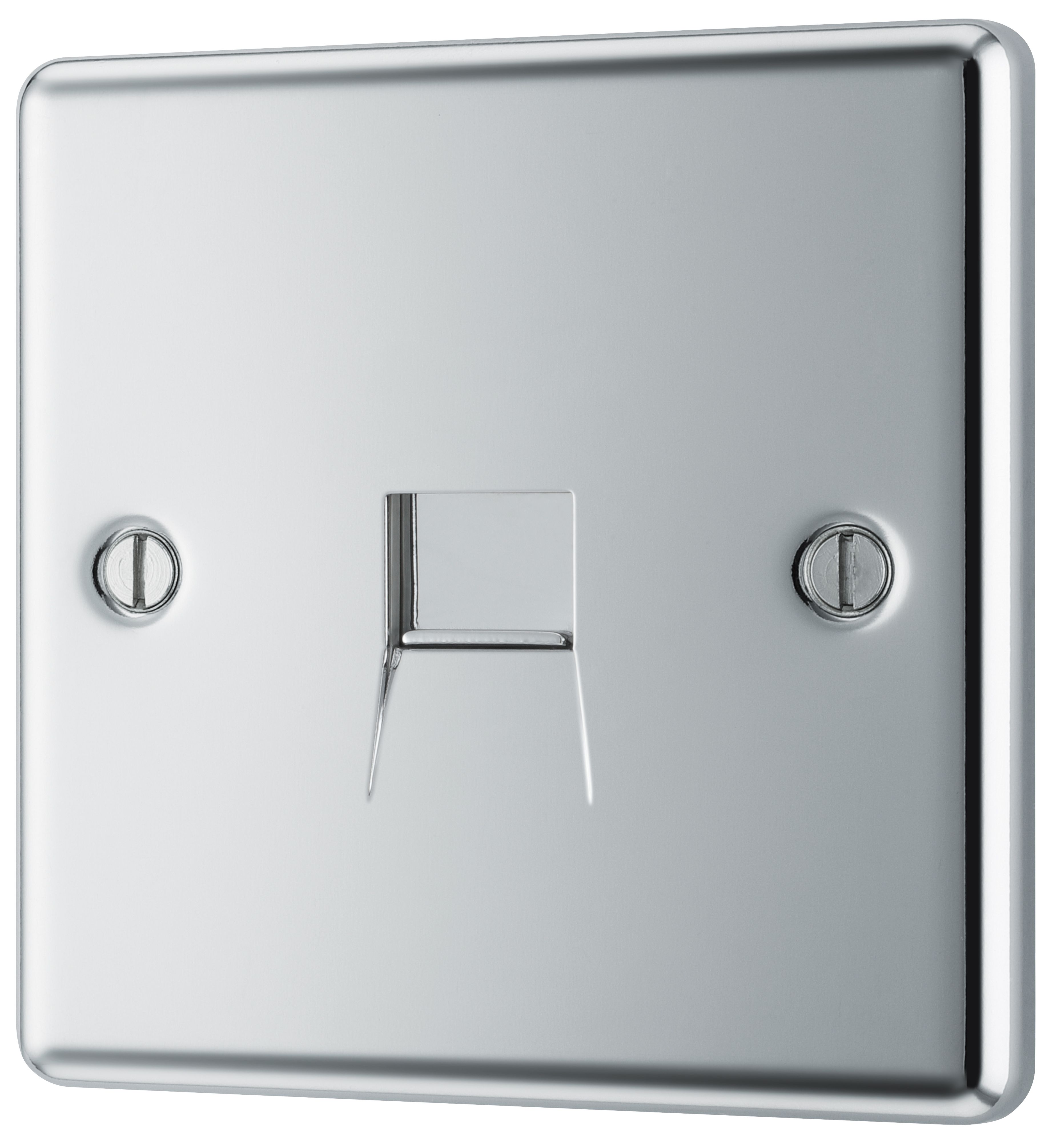 GoodHome Chrome 1 gang Slave telephone socket