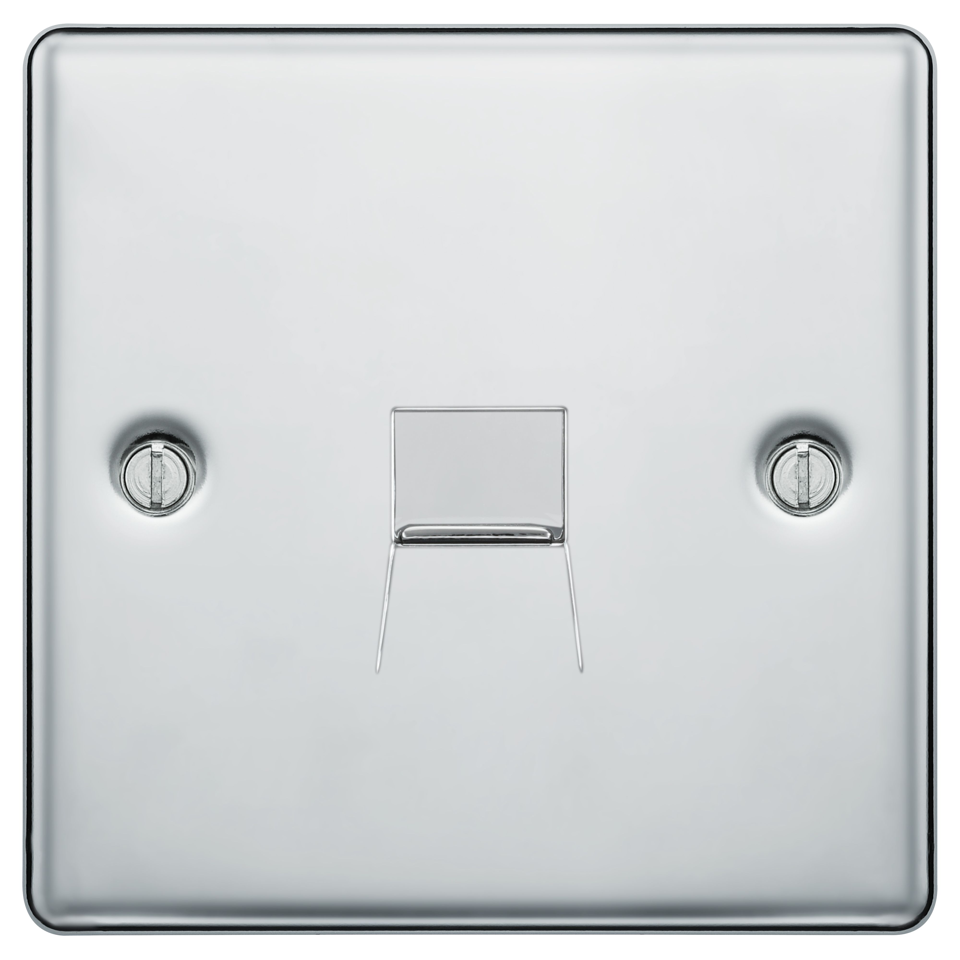 GoodHome Chrome 1 gang Raised rounded Slave telephone socket - 3