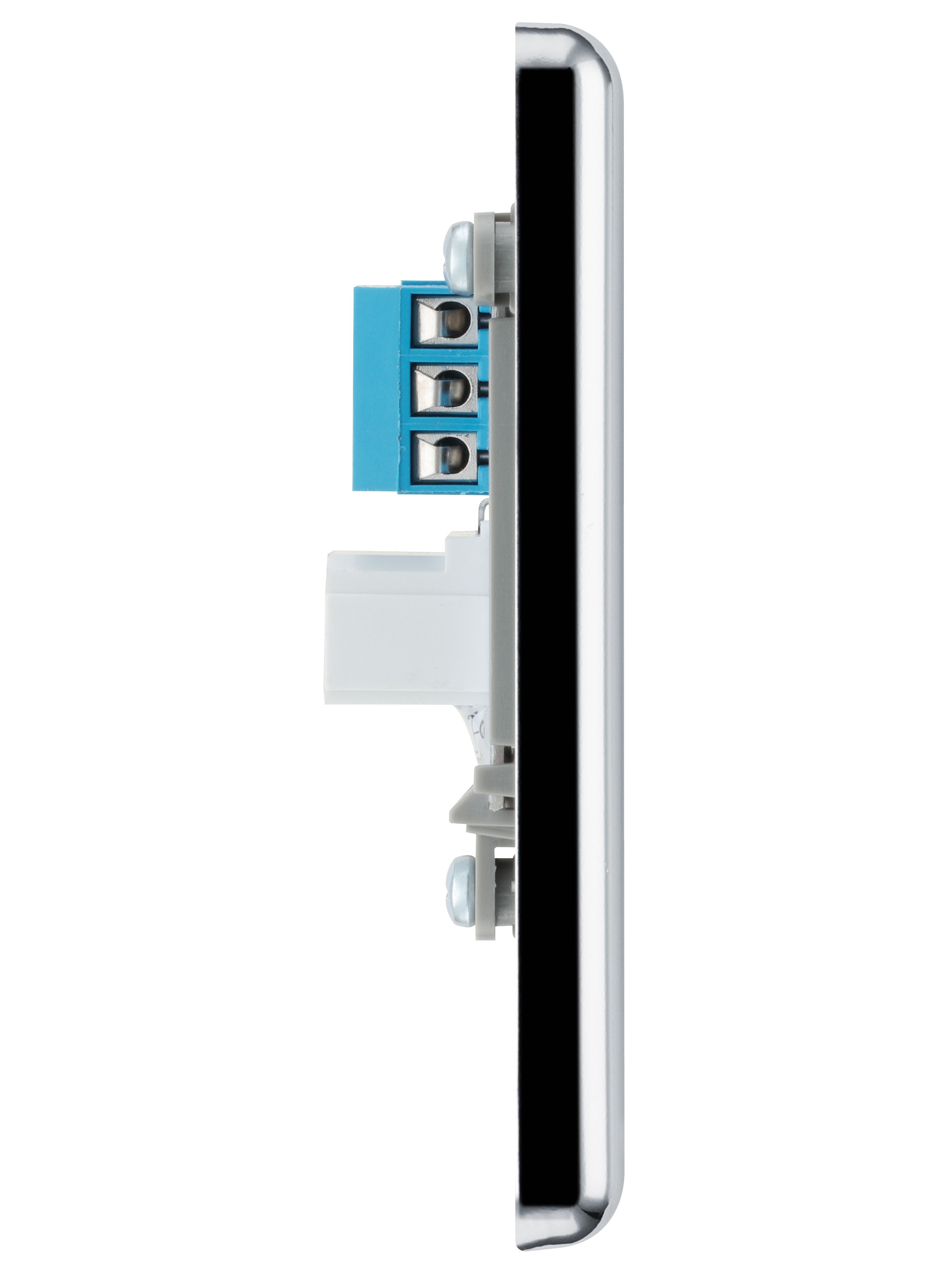 GoodHome Chrome 1 gang Raised rounded Slave telephone socket - 6