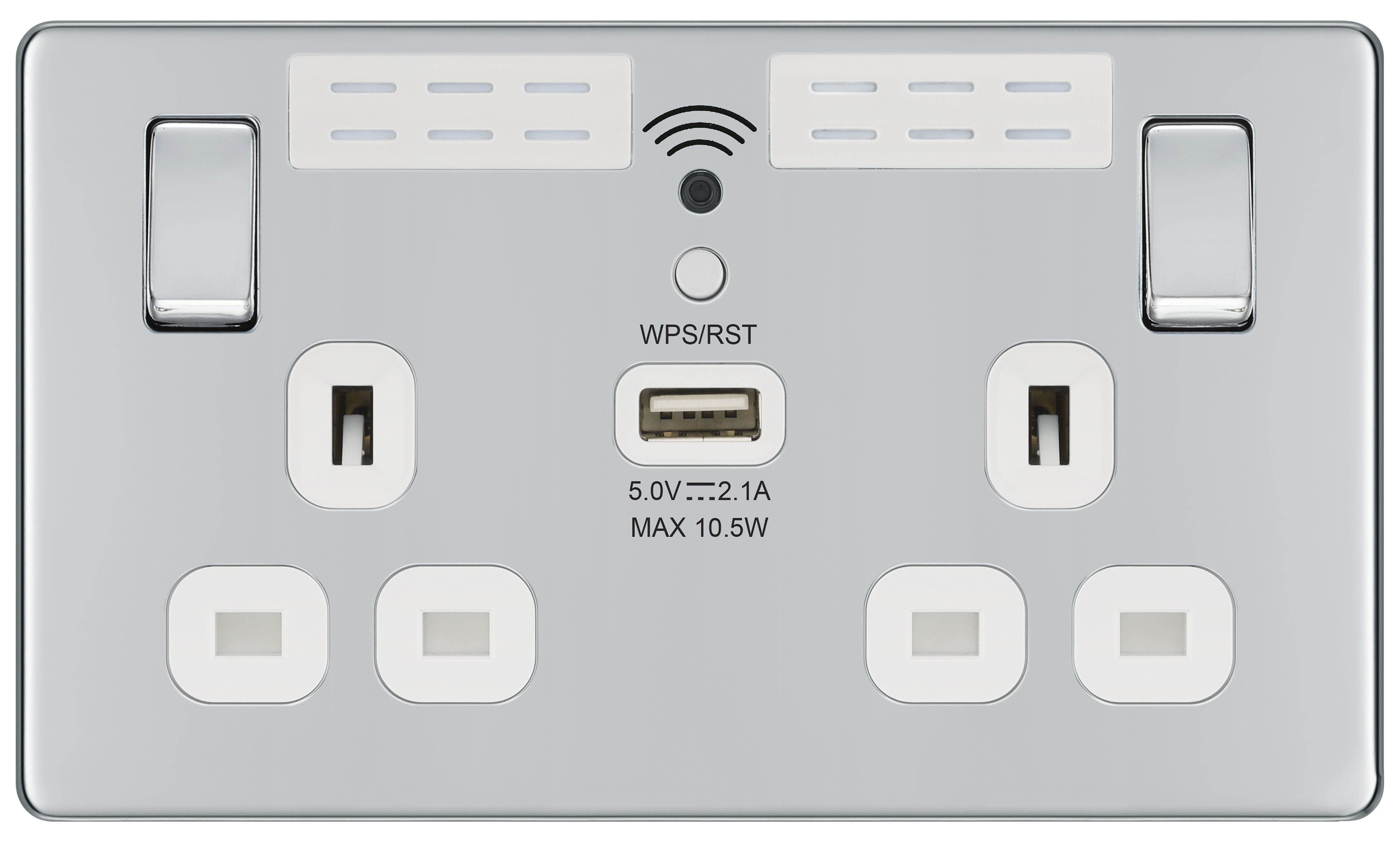 Wi-Fi Extender Socket with USB 2 Gang + USB Port