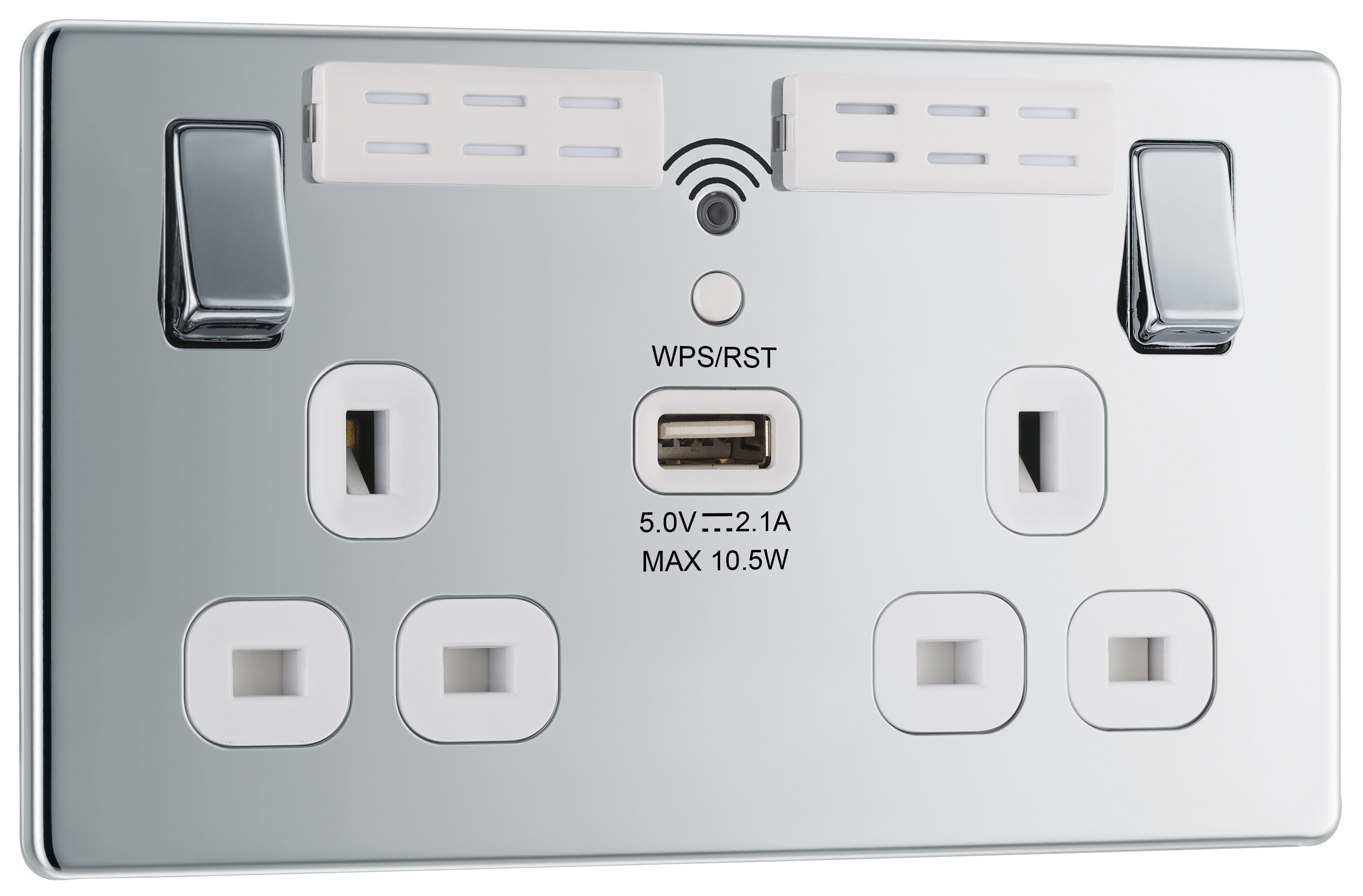 Wi-Fi Extender Socket with USB 2 Gang + USB Port - 3
