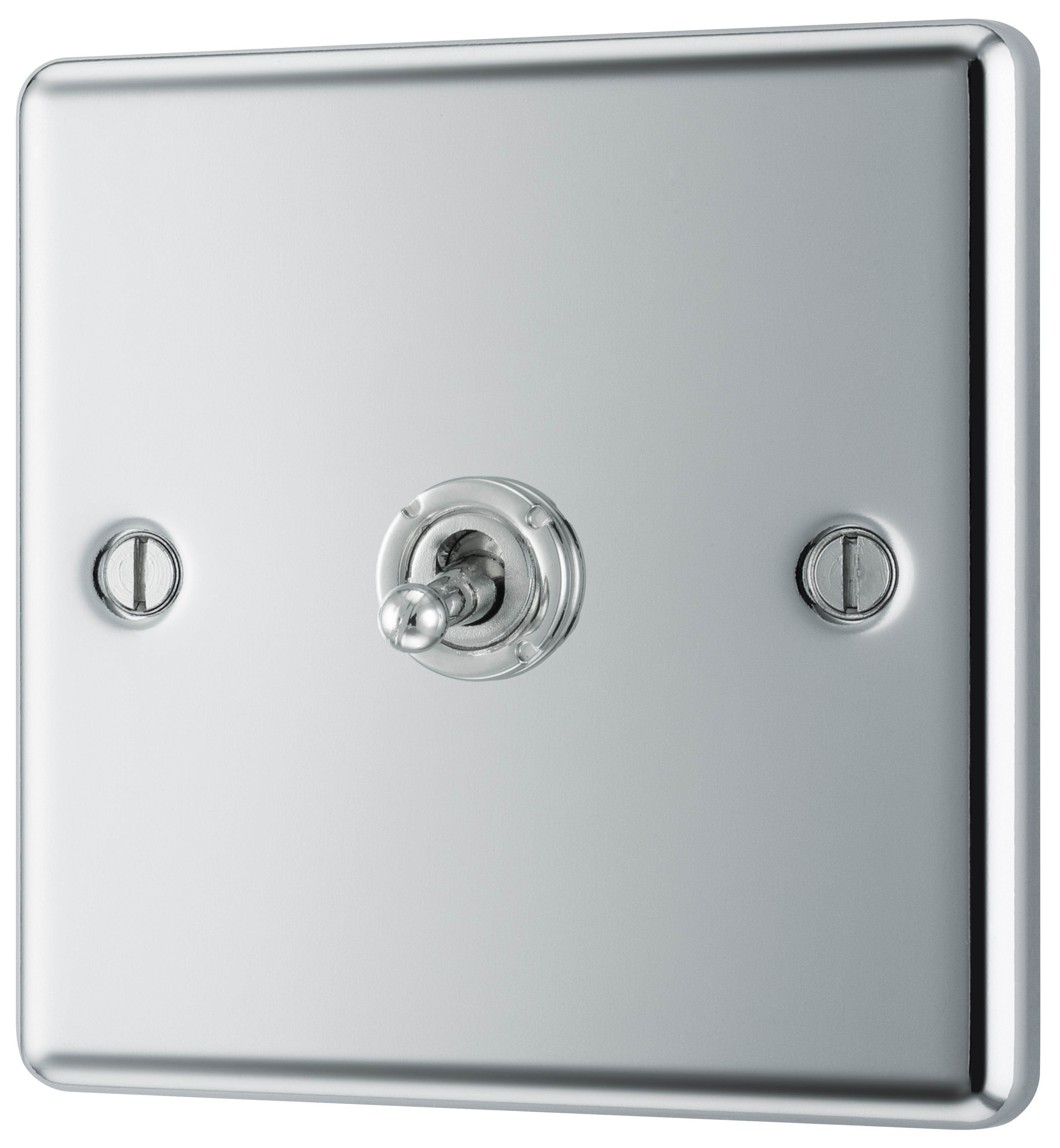 GoodHome Chrome 20A 2 way 1 gang Single toggle light Switch