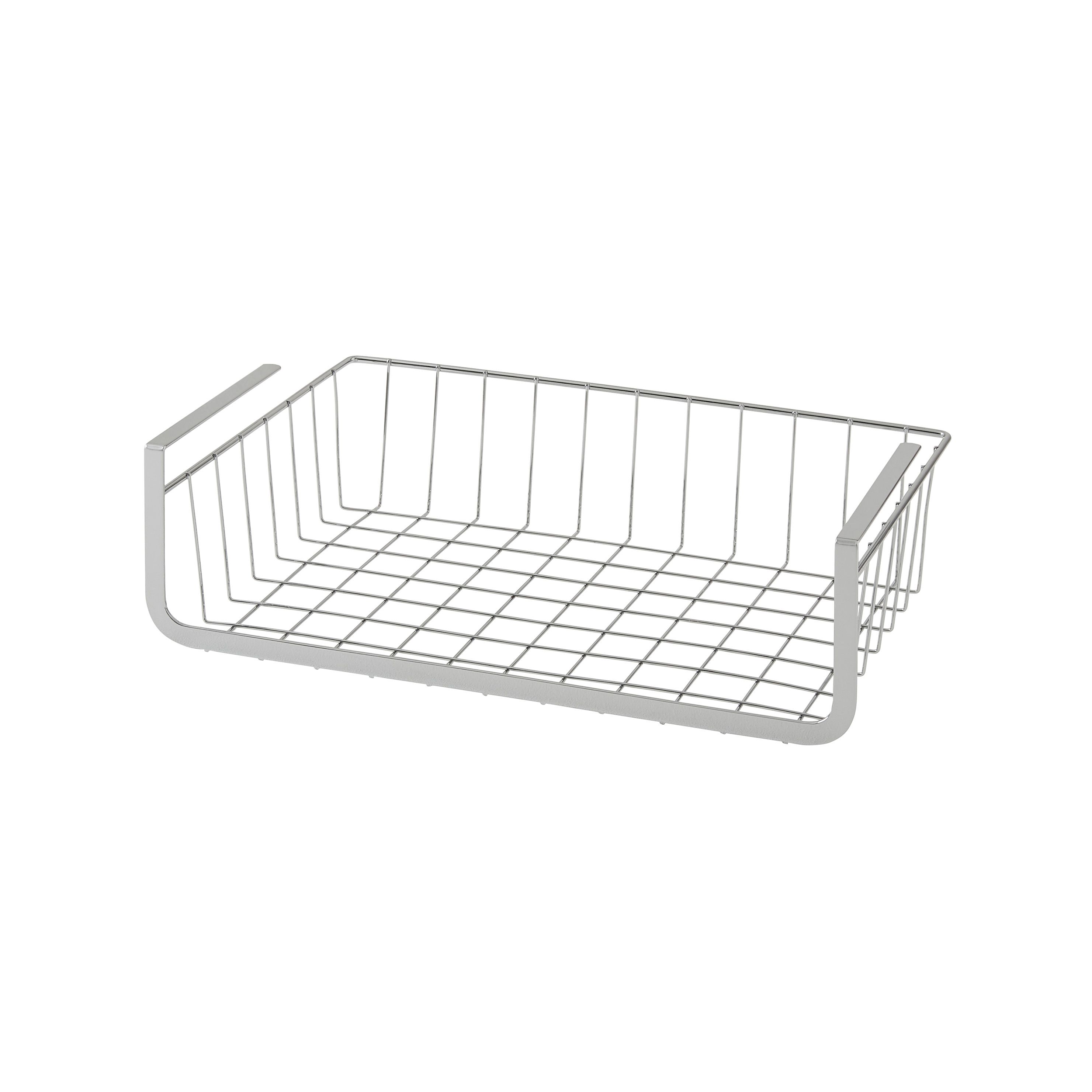 GoodHome Chrome effect Non-magnetic Steel Shelving (L)400mm