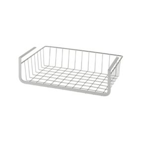GoodHome Chrome effect Non-magnetic Steel Shelving (L)400mm