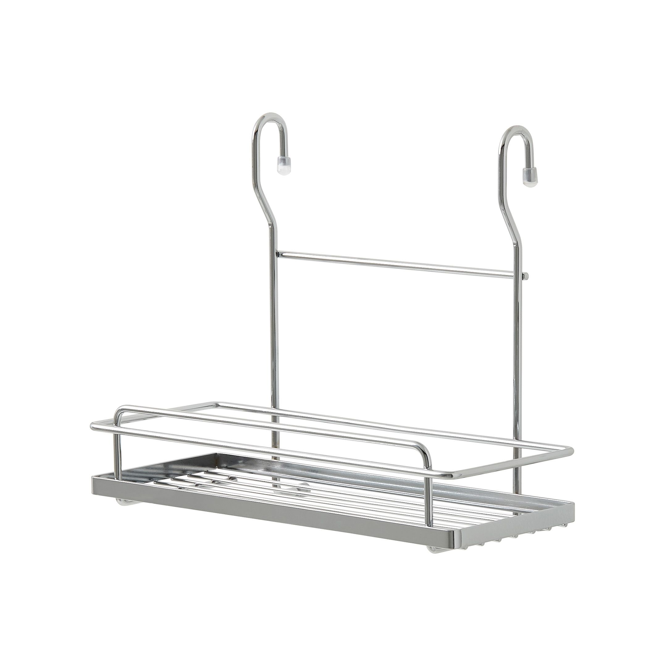 GoodHome Chrome effect Steel Wall organiser shelving DIY