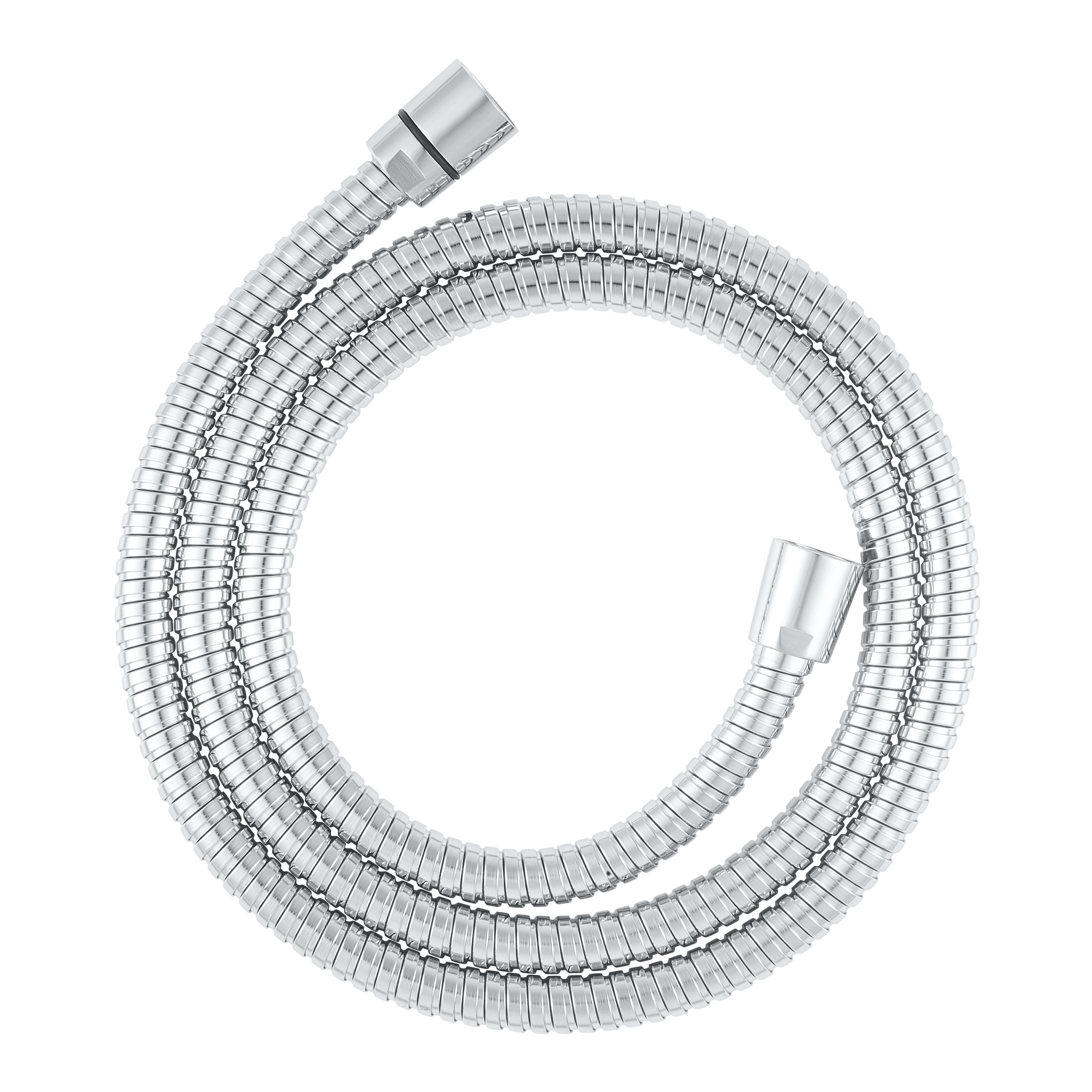 GoodHome Chrome effect PVC & stainless steel Shower hose, (L