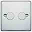 GoodHome Chrome profile Double 2 way 400W Dimmer switch