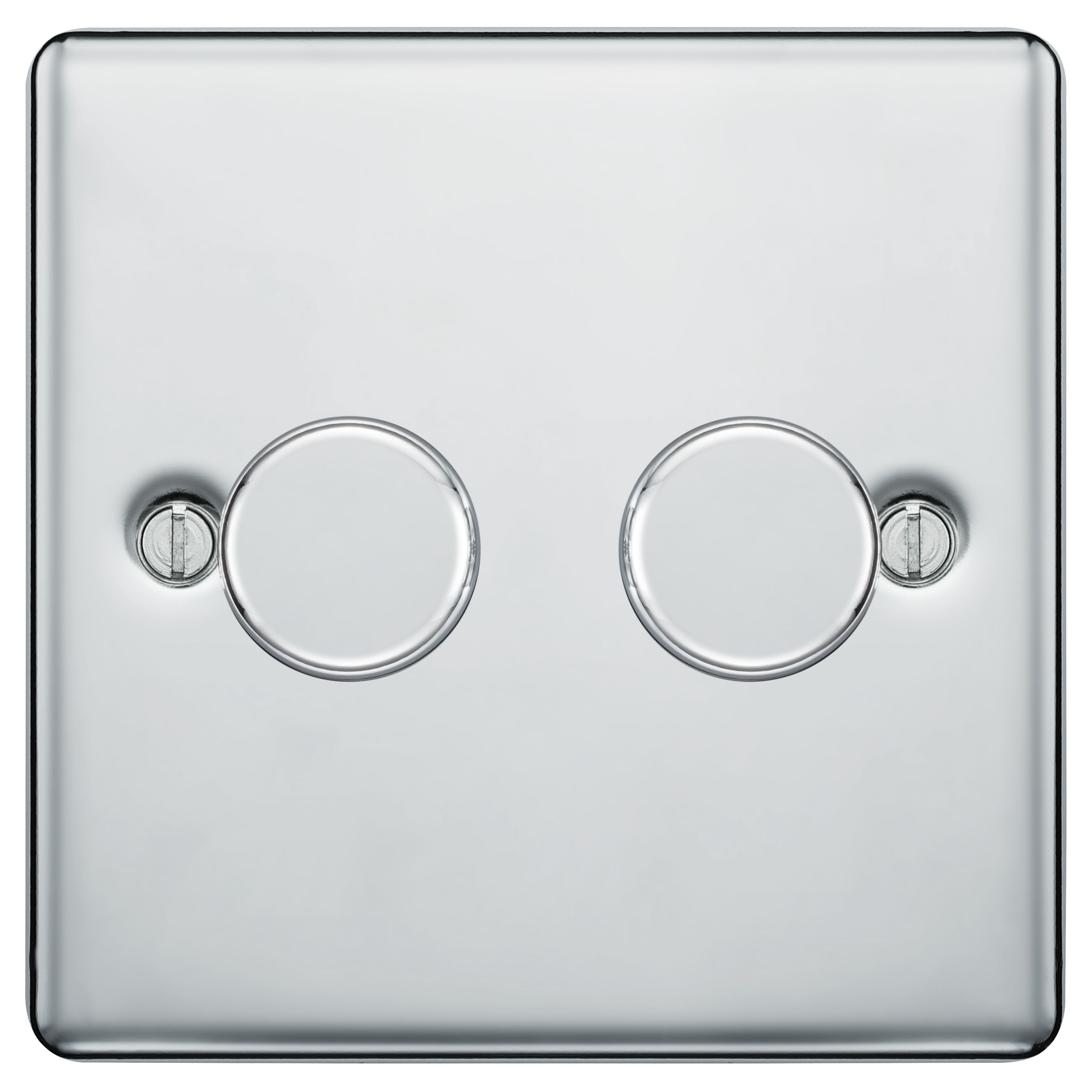 GoodHome Chrome profile Double 2 way 400W Dimmer switch