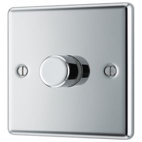 GoodHome Chrome profile Single 2 way 400W Dimmer switch