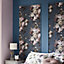 GoodHome Chryso Blue Floral Textured Wallpaper Sample