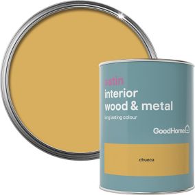 GoodHome Chueca Satin Metal & wood paint, 750ml
