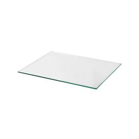 GoodHome Cicely 2 tier Transparent Non-magnetic Polyethylene (PE) & tempered glass Shelf (L)358.5mm, Pack of 2