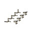 GoodHome Cicely Nickel-plated Shelf support, Pack of 8